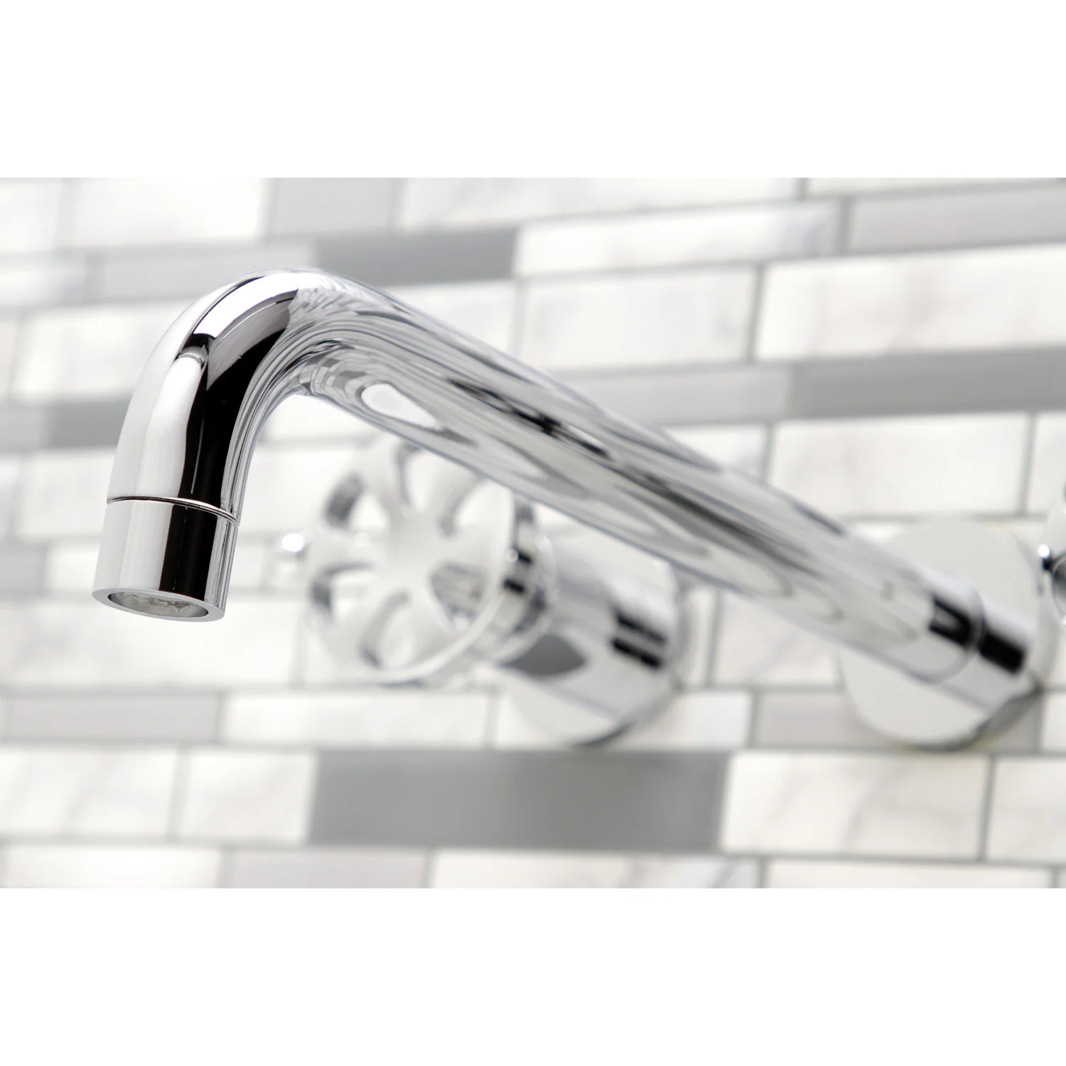 Kingston Sona KS8051RX - Belknap Two-Handle 3-Hole Wall Mount Tub Faucet, Polished Chrome - Image 3