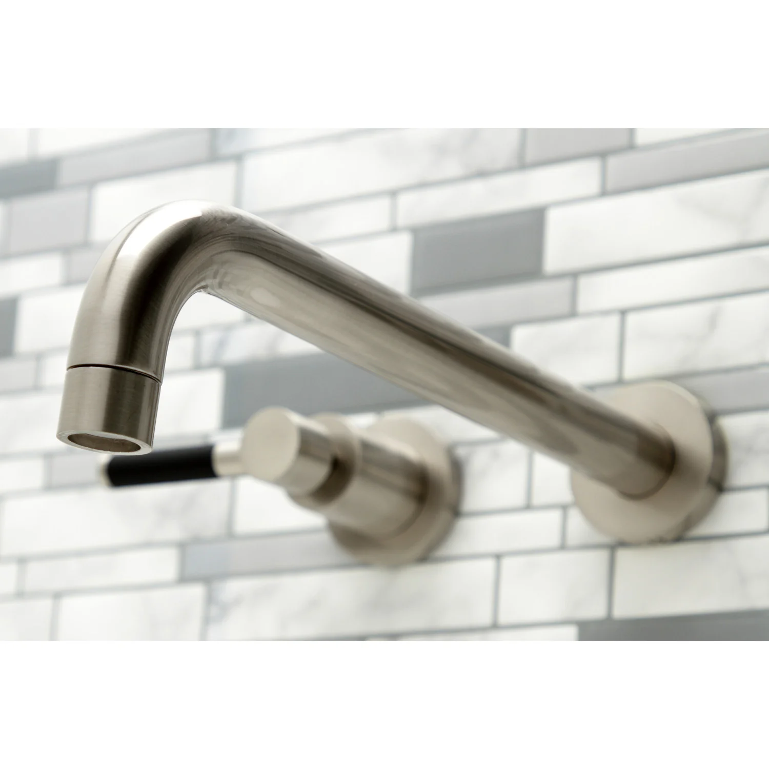 Kingston Sona KS8058DKL - Kaiser Two-Handle 3-Hole Wall Mount Tub Faucet, Brushed Nickel - Image 3