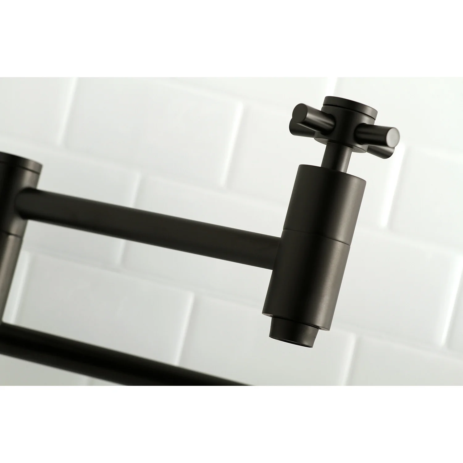 Kingston Sona KS8100DX - Concord Two-Handle 1-Hole Wall Mount Pot Filler Faucet, Matte Black - Image 4