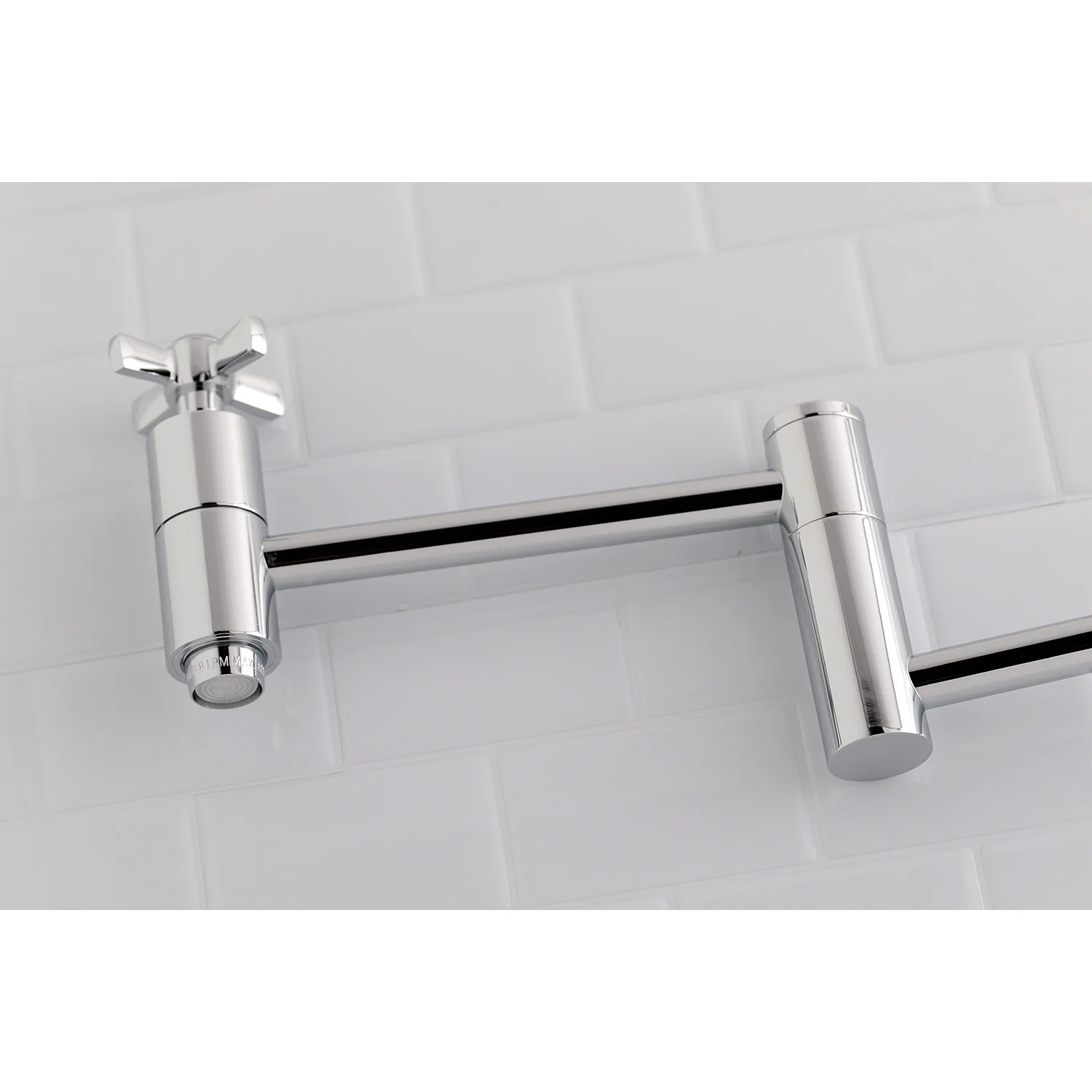 Kingston Sona KS8101ZX - Millennium Two-Handle 1-Hole Wall Mount Pot Filler Faucet, Polished Chrome - Image 3