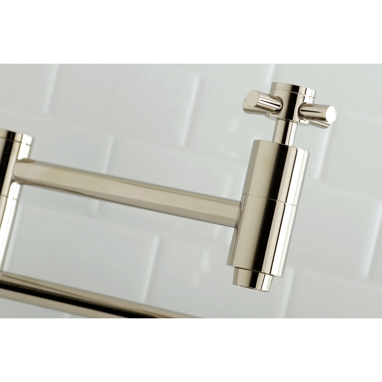 Kingston Sona KS8106DX - Concord Two-Handle 1-Hole Wall Mount Pot Filler Faucet, Polished Nickel - Image 4