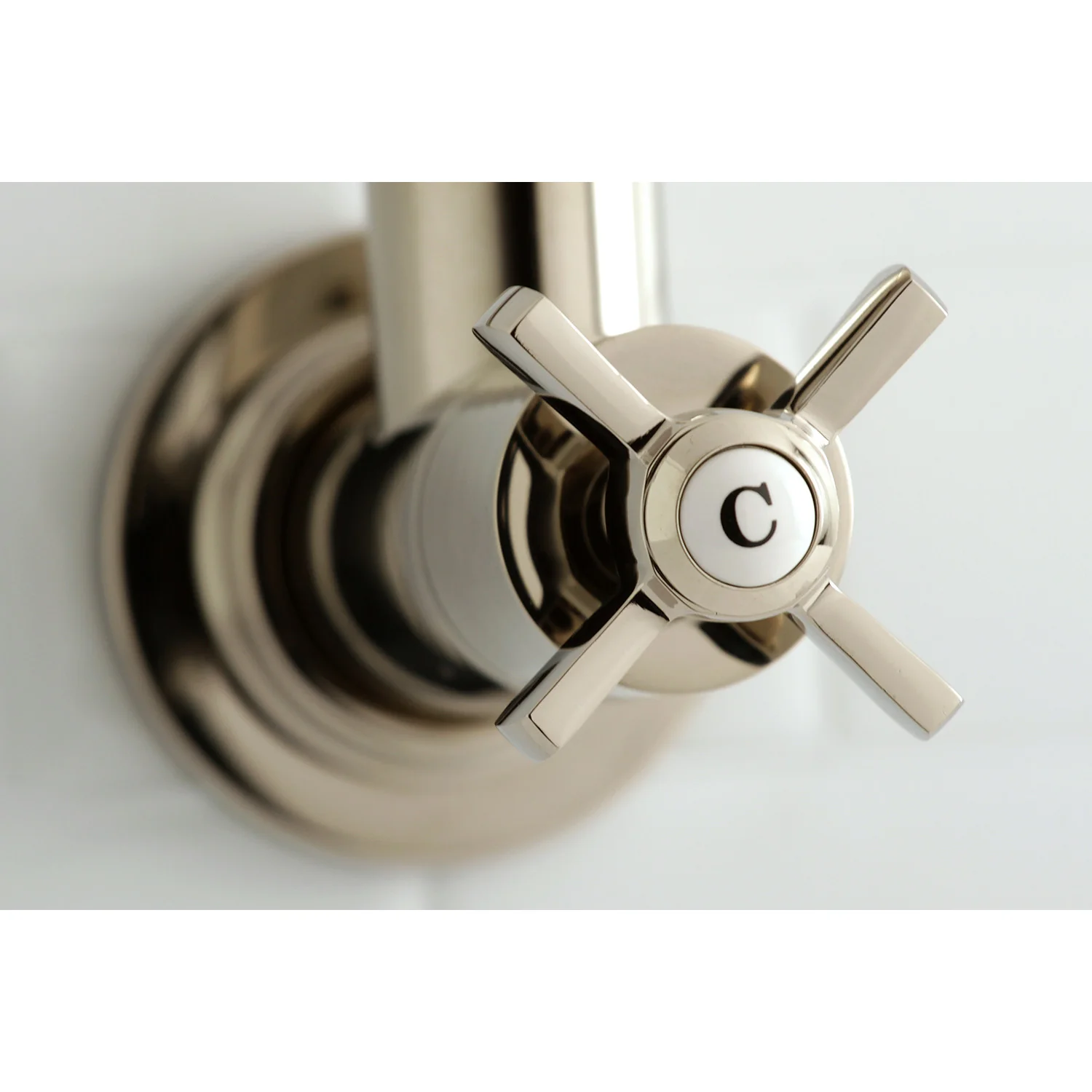 Kingston Sona KS8106ZX - Millennium Two-Handle 1-Hole Wall Mount Pot Filler Faucet, Polished Nickel - Image 3
