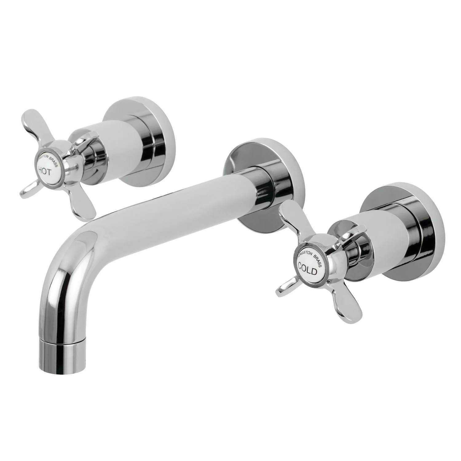 Kingston Sona KS8121BEX - Essex Double-Handle 3-Hole Wall Mount Bathroom Faucet, Polished Chrome
