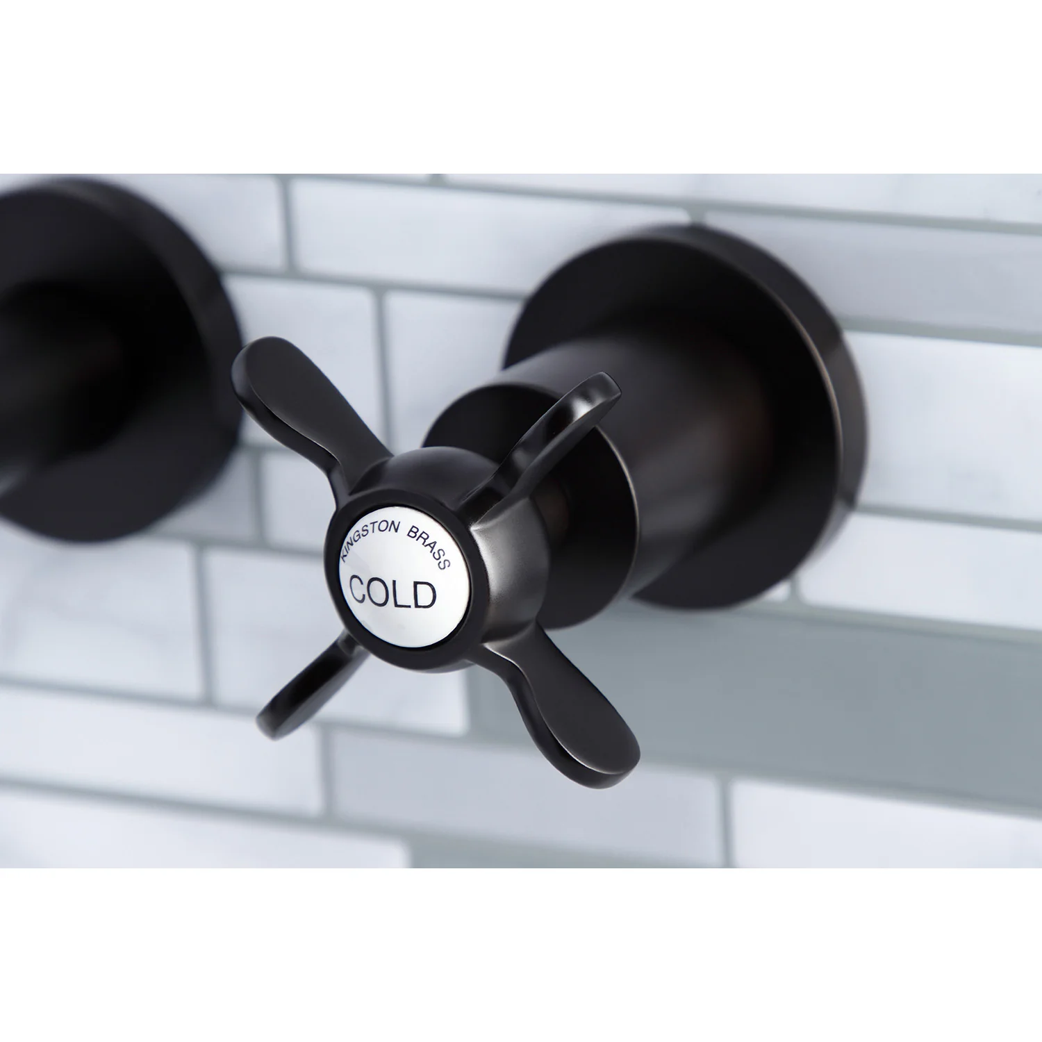 Kingston Sona KS8125BEX - Essex Double-Handle 3-Hole Wall Mount Bathroom Faucet, Oil Rubbed Bronze - Image 8