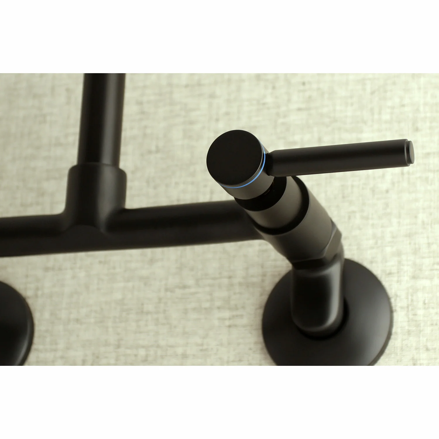 Kingston Sona KS813MB - Concord Two-Handle 2-Hole Wall Mount Bridge Kitchen Faucet, Matte Black - Image 5