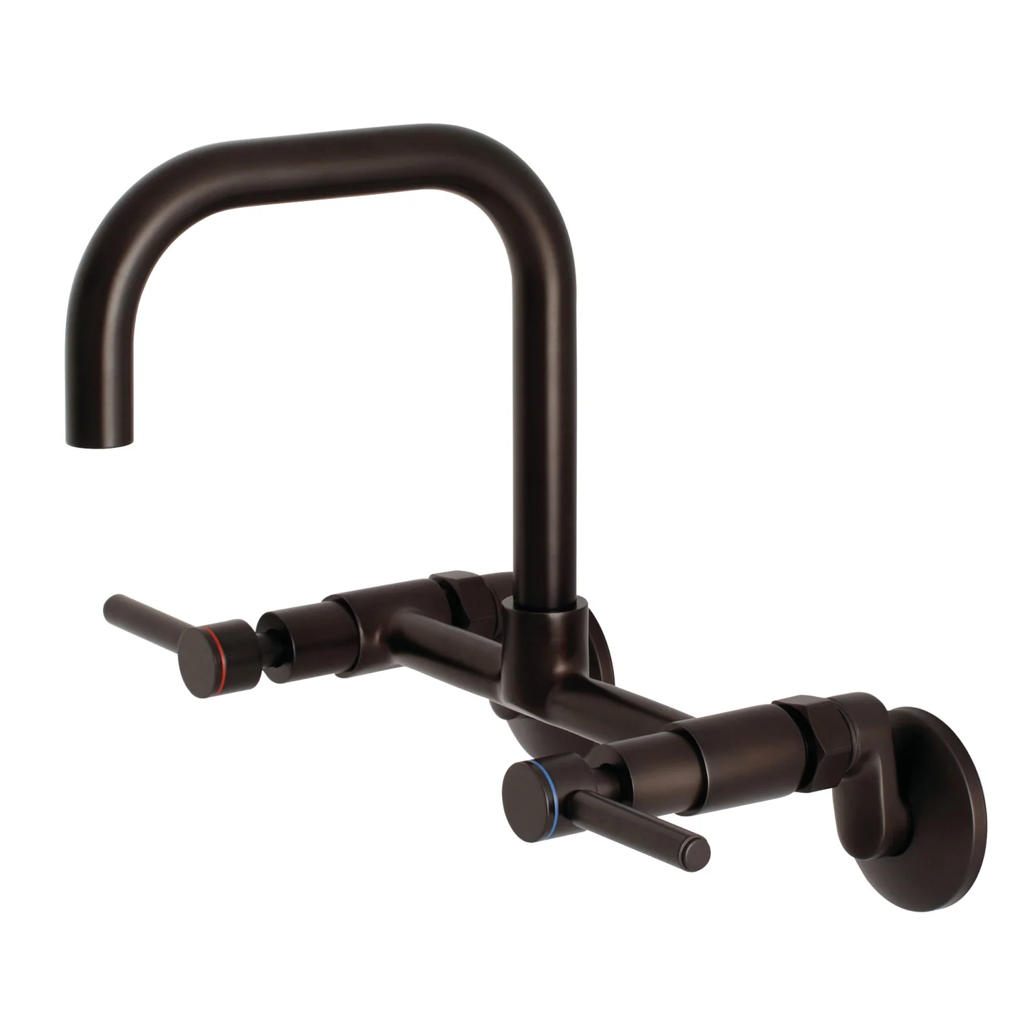 Kingston Sona KS813ORB - Concord Two-Handle 2-Hole Wall Mount Bridge Kitchen Faucet, Oil Rubbed Bronze
