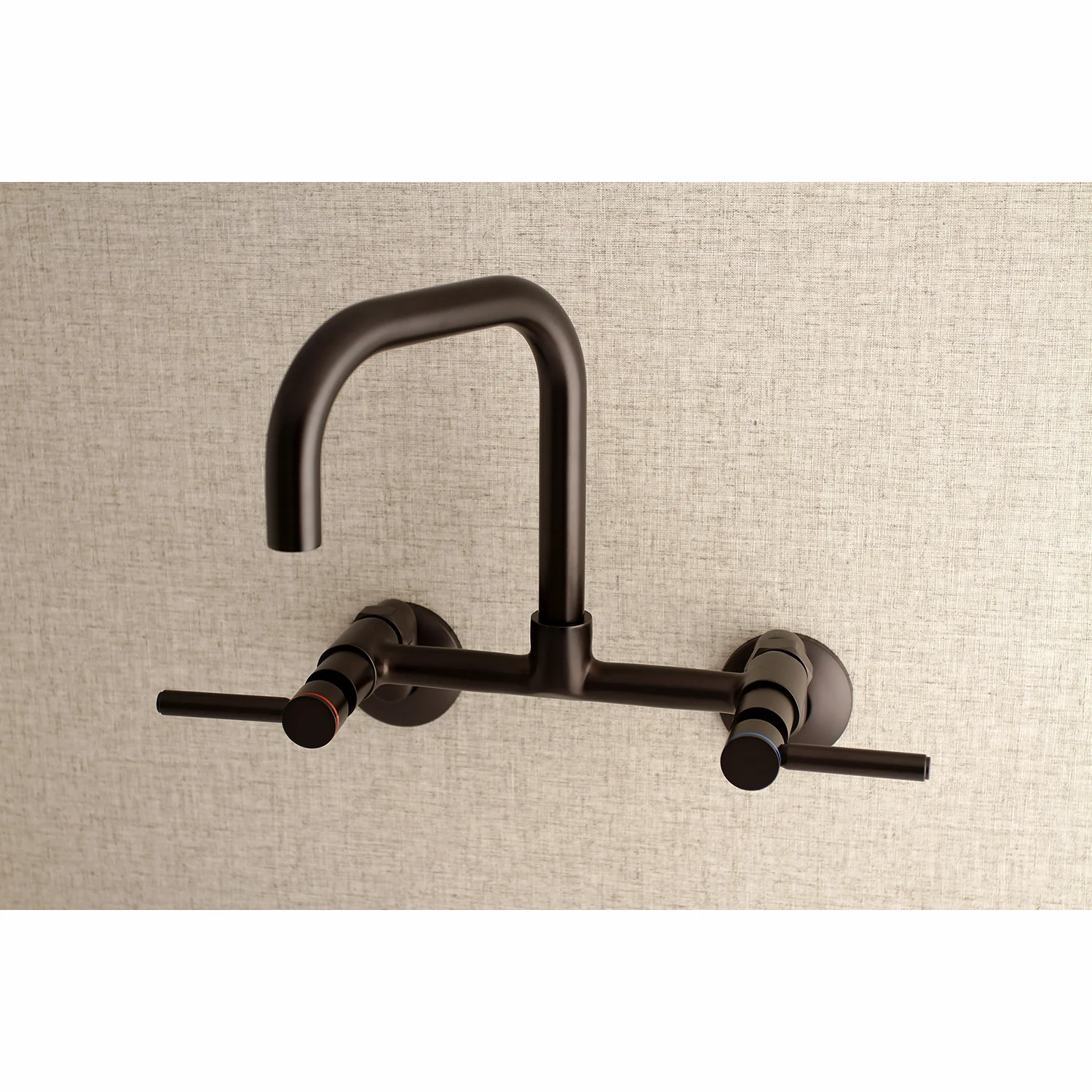 Kingston Sona KS813ORB - Concord Two-Handle 2-Hole Wall Mount Bridge Kitchen Faucet, Oil Rubbed Bronze - Image 3