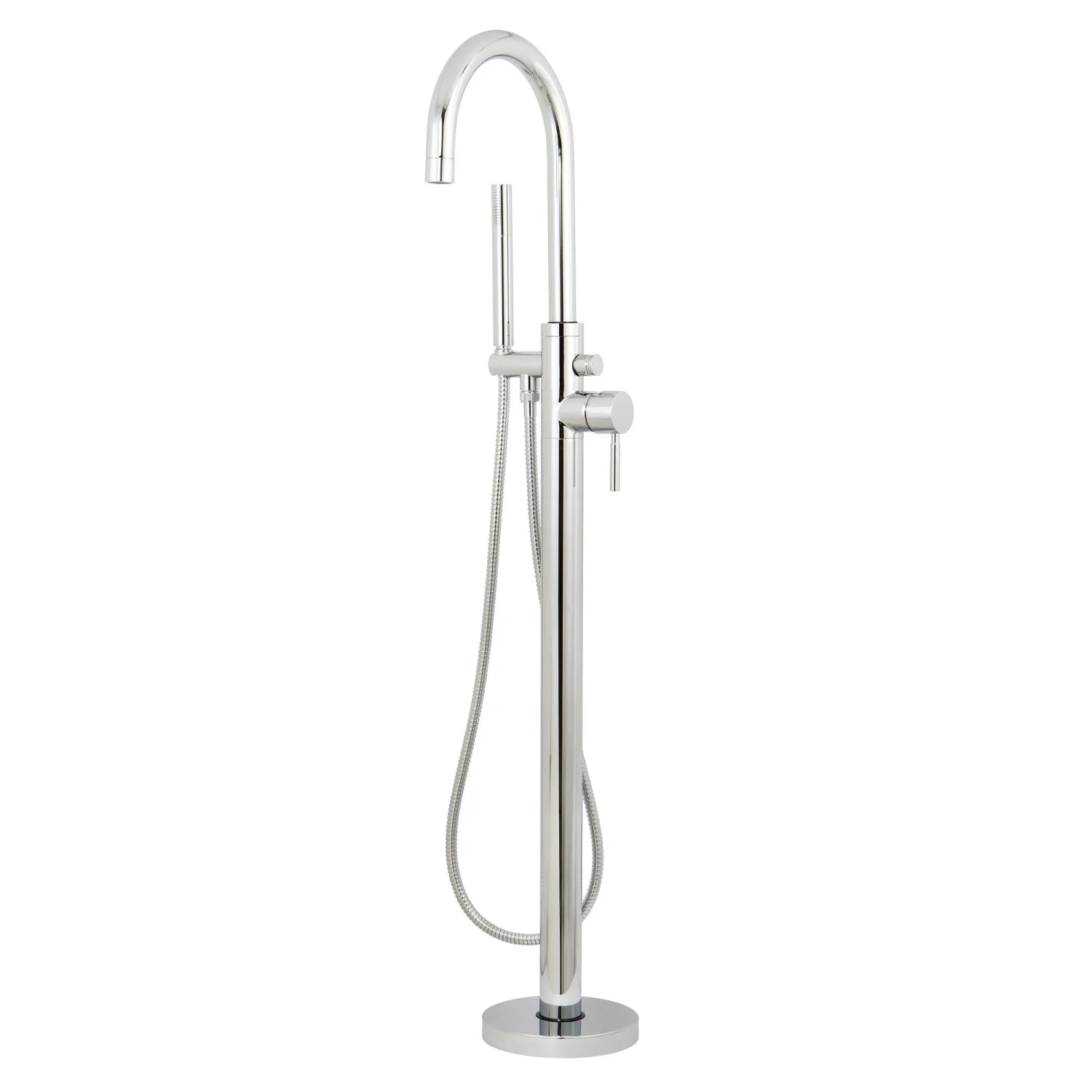 Kingston Sona KS8151DL - Concord Single-Handle 1-Hole Freestanding Tub Faucet with Hand Shower, Polished Chrome