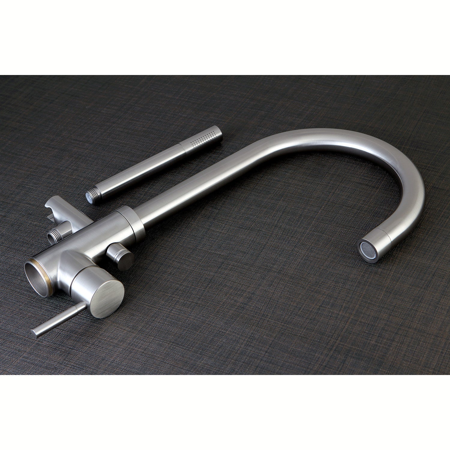 Kingston Sona KS8158DL - Concord Single-Handle 1-Hole Freestanding Tub Faucet with Hand Shower, Brushed Nickel - Image 6
