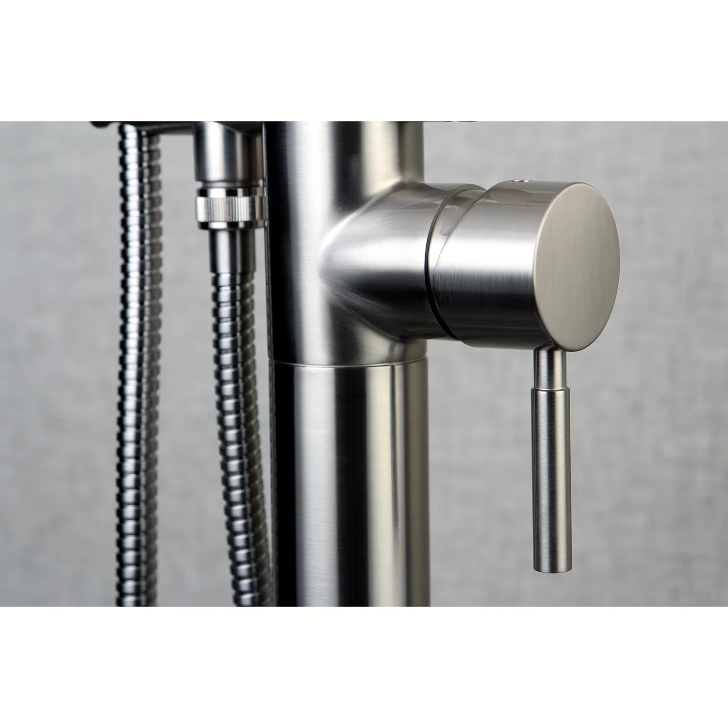 Kingston Sona KS8158DL - Concord Single-Handle 1-Hole Freestanding Tub Faucet with Hand Shower, Brushed Nickel - Image 7