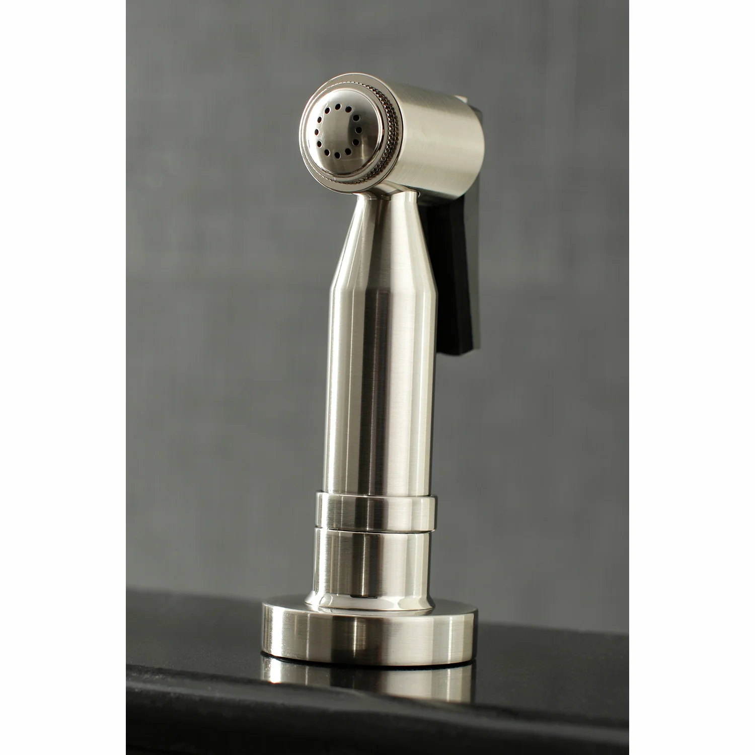 Kingston Sona KS8288DLBS - Concord Two-Handle 4-Hole Deck Mount Bridge Kitchen Faucet with Brass Sprayer, Brushed Nickel - Image 3