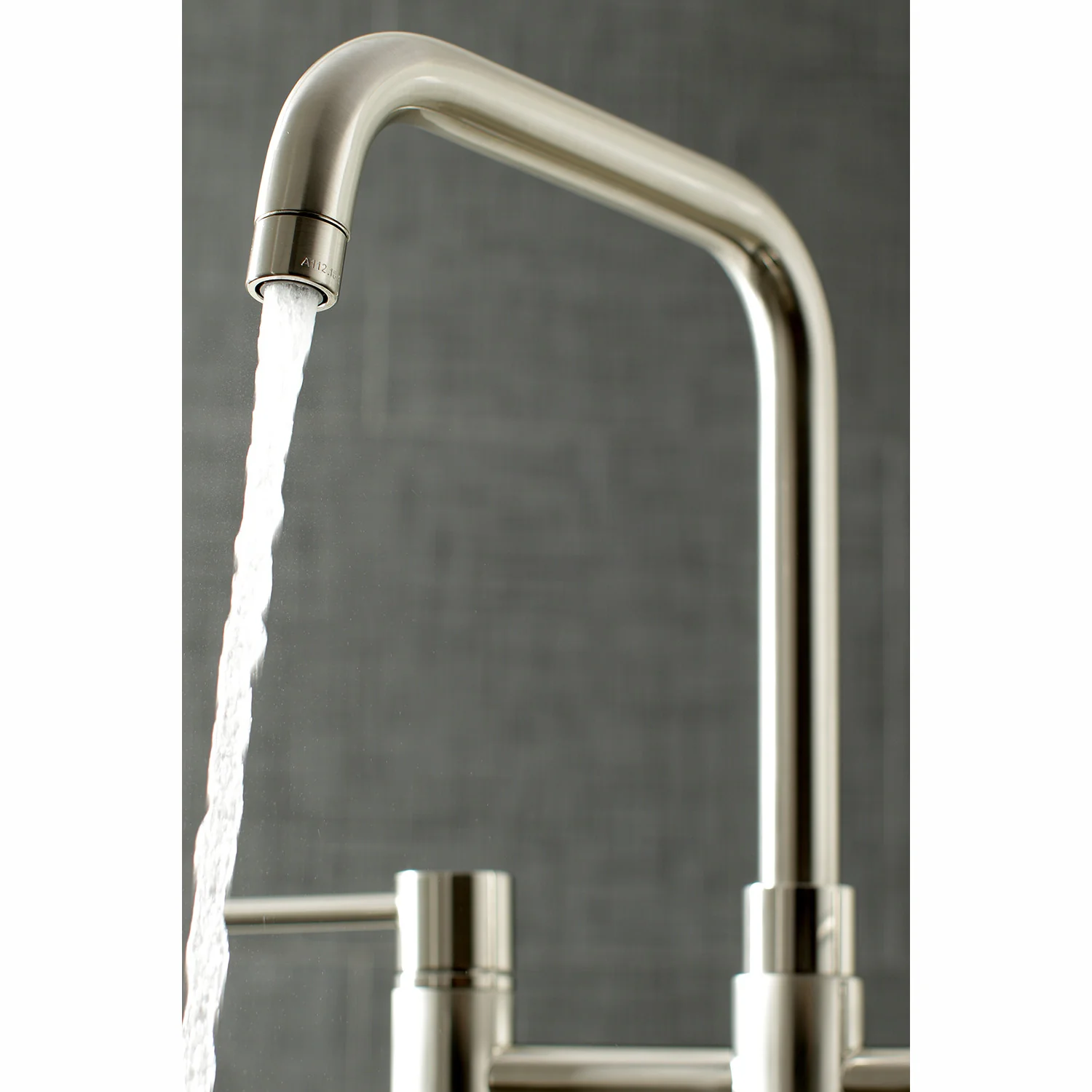 Kingston Sona KS8288DLBS - Concord Two-Handle 4-Hole Deck Mount Bridge Kitchen Faucet with Brass Sprayer, Brushed Nickel - Image 6