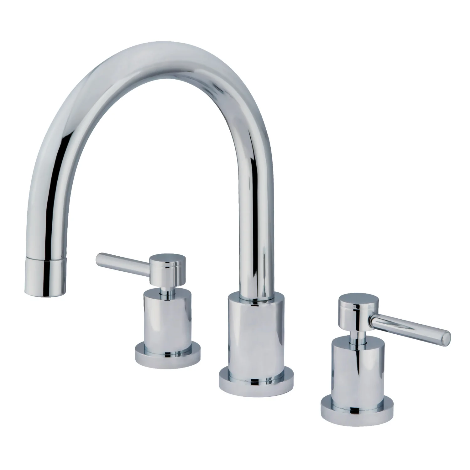Kingston Sona KS8321DL - Concord Two-Handle 3-Hole Deck Mount Roman Tub Faucet, Polished Chrome