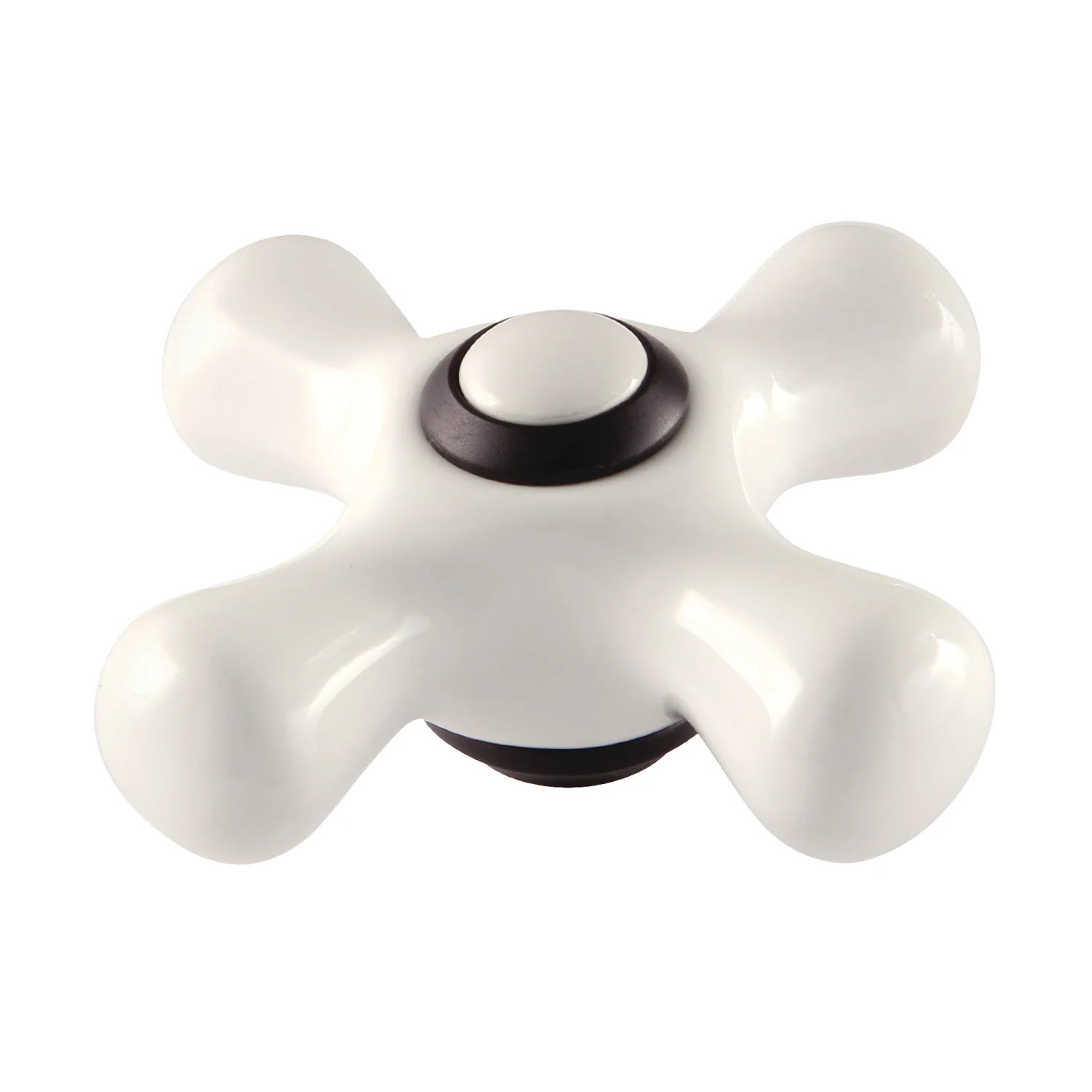 Kingston KSDH23605PX Porcelain Cross Handle, Diverter for Tub Filler, Matte Black
