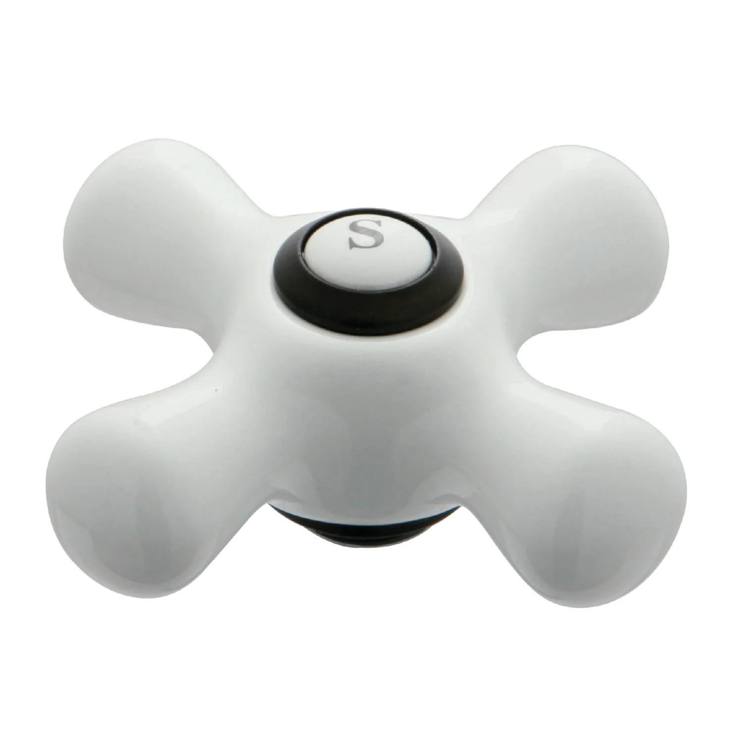 Kingston KSDH23655PX Porcelain Cross Handle, Diverter for Tub Filler, Oil Rubbed Bronze