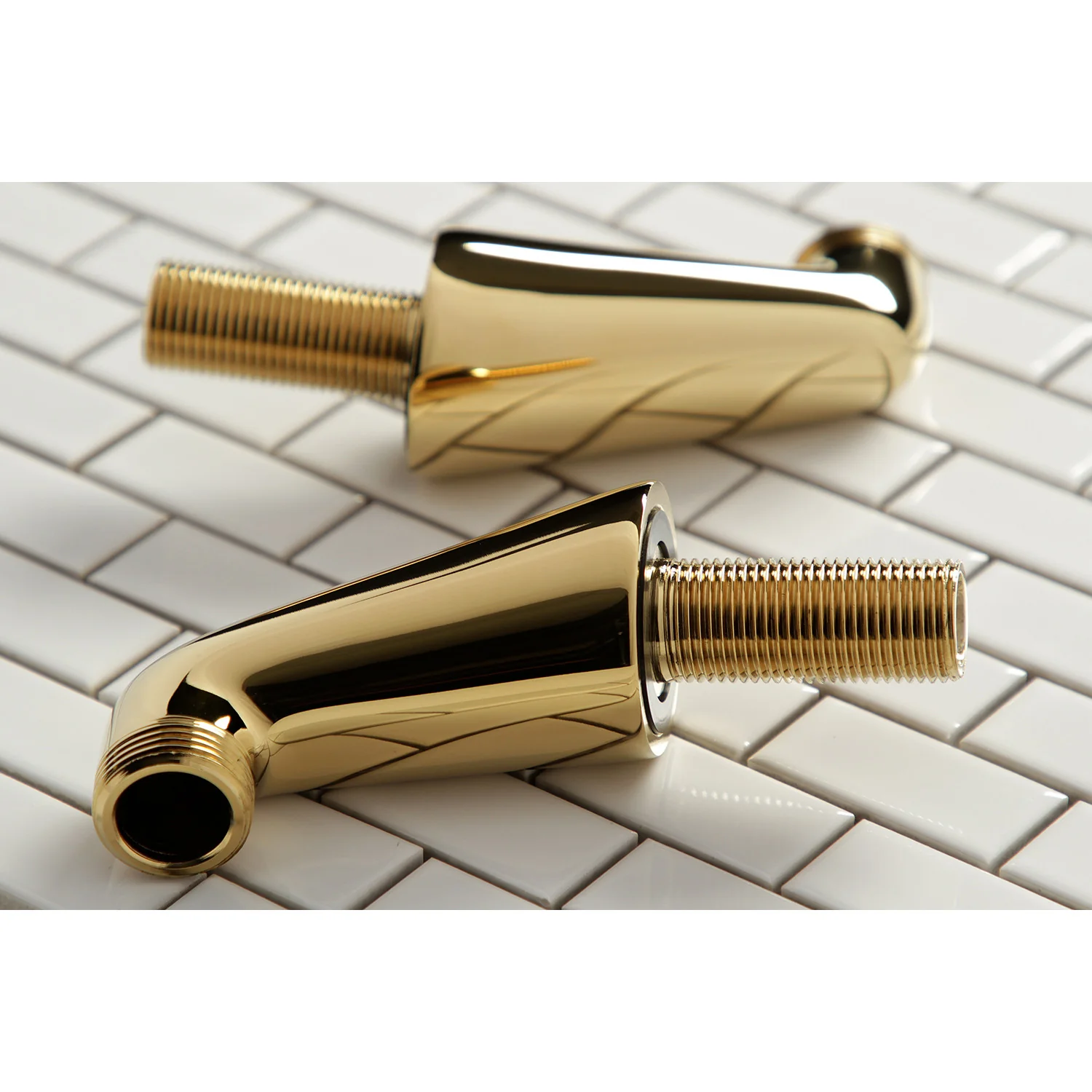 Kingston KSEL267PB Brass Deck Mount Tub Faucet Riser (KS267PB), Polished Brass - Image 2