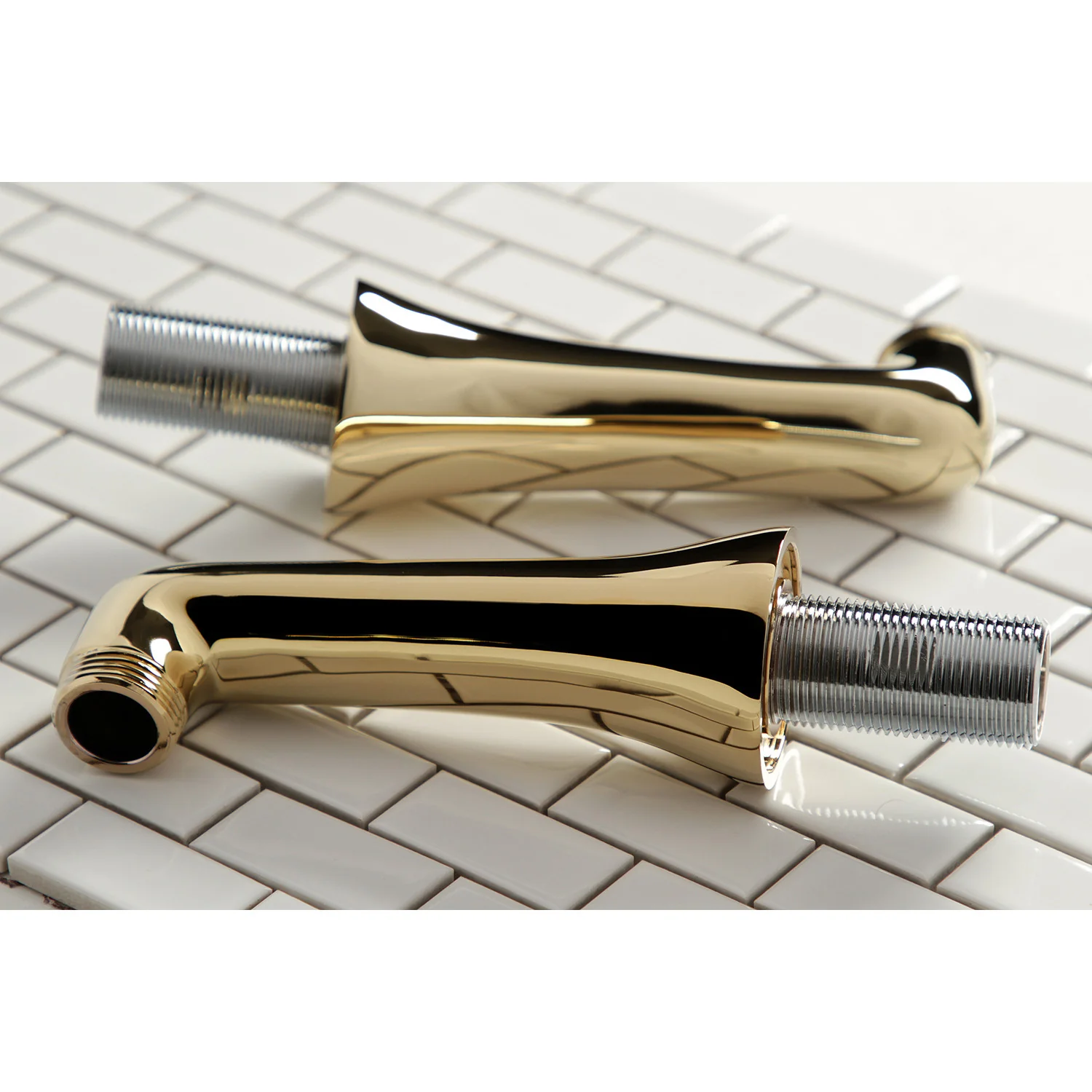 Kingston KSEL268PB Brass Deck Mount Tub Faucet Riser (KS268PB), Polished Brass - Image 2