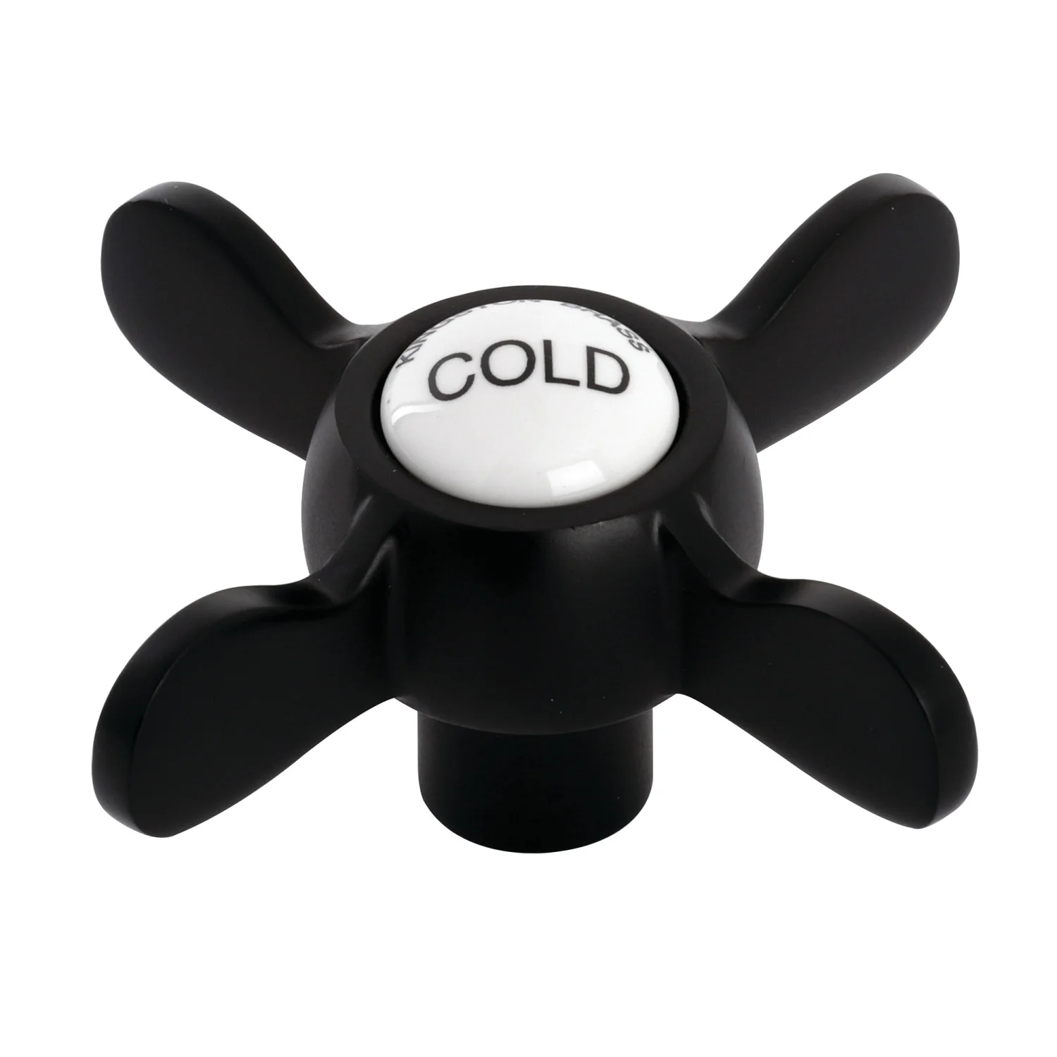 Kingston Essex KSH113MBC Metal Cross Handle (Cold Side), Matte Black