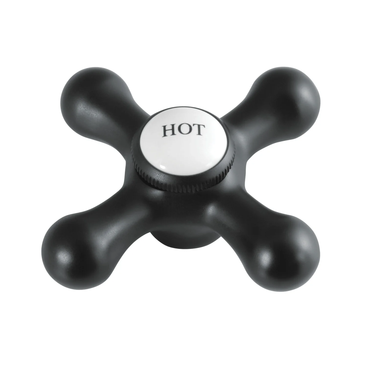 Kingston KSH1160AXH Brass Cross Handle (Hot Side), Matte Black