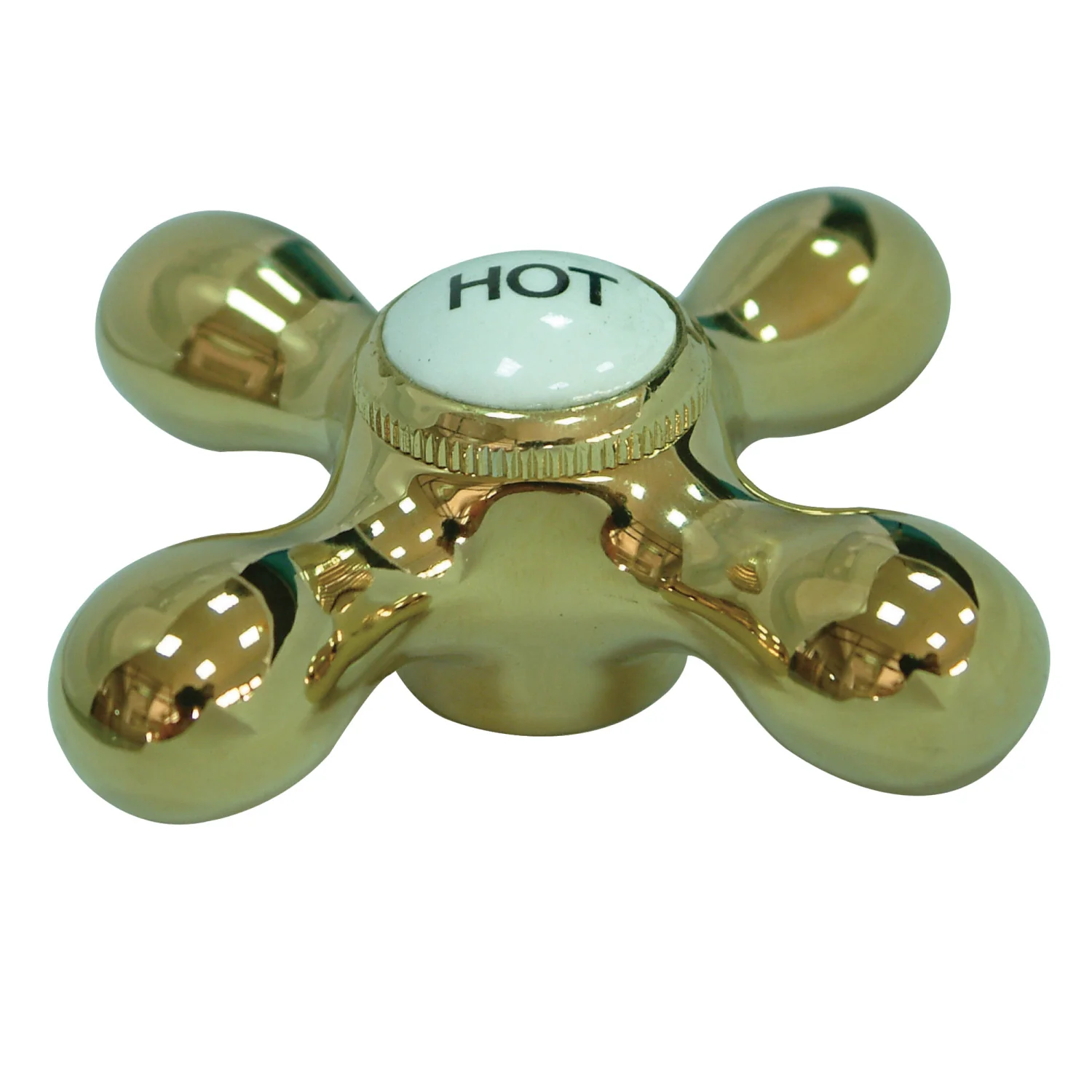 Kingston KSH1162AXH Brass Cross Handle (Hot Side), Polished Brass