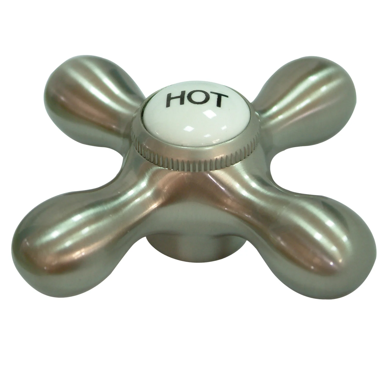 Kingston KSH1168AXH Brass Cross Handle (Hot Side), Brushed Nickel