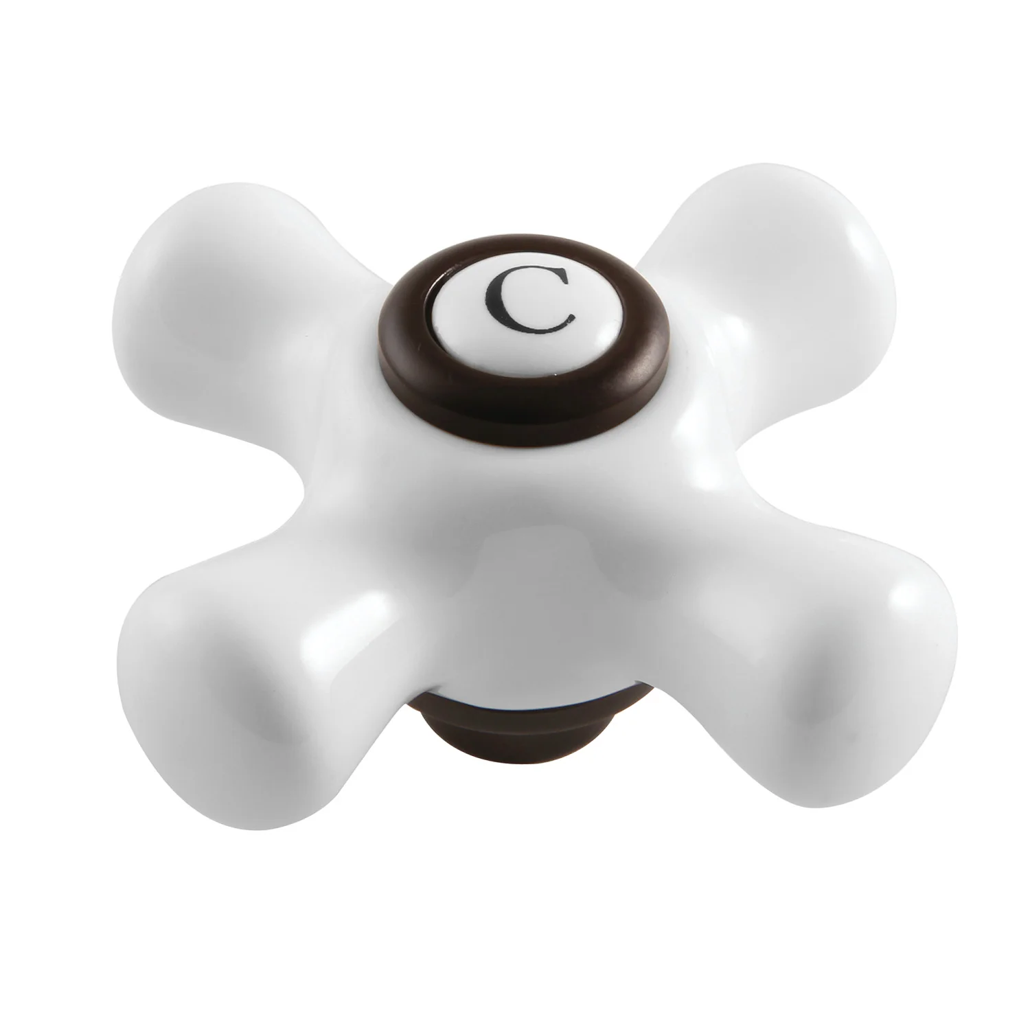 Kingston Kingston KSH266PXORBC Porcelain Cross Handle (Cold Side), Oil Rubbed Bronze
