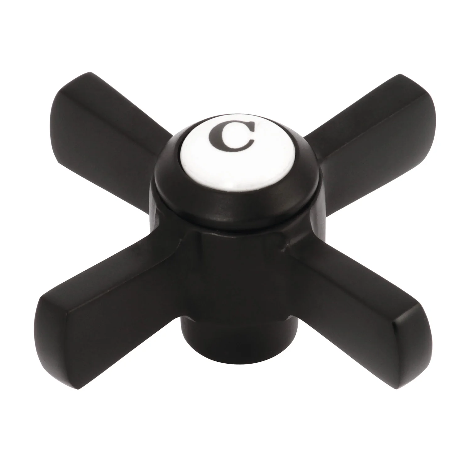 Kingston Millennium KSH2950ZXC Brass Cross Handle (Cold Side), Matte Black