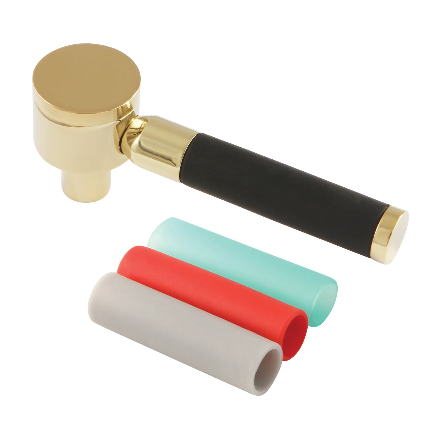 Kingston Kaiser KSH2962DKL Brass Lever Handle with Neoprene Sleeve, Polished Brass