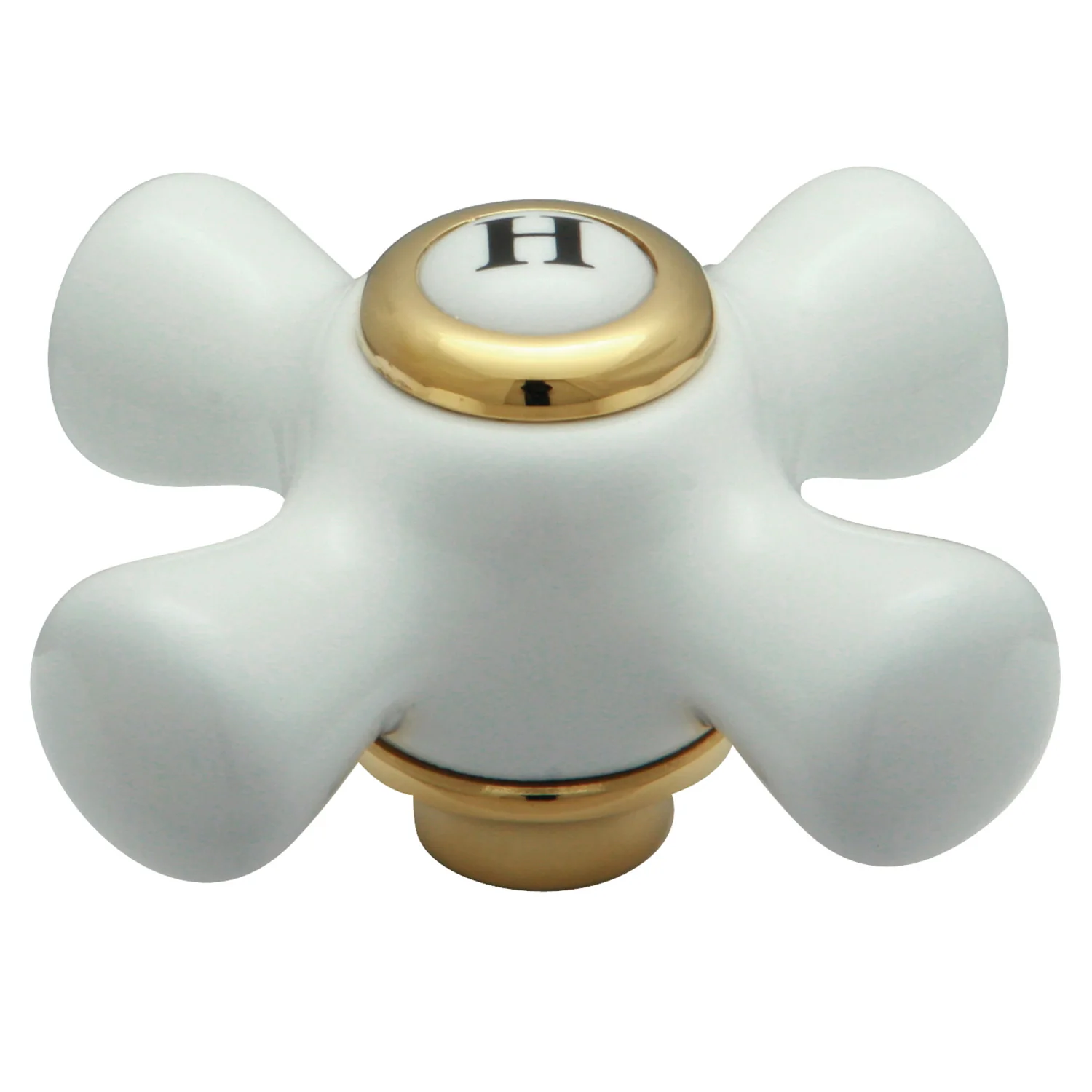 Kingston KSH3222PXH Porcelain Cross Handle (Hot Side), Polished Brass