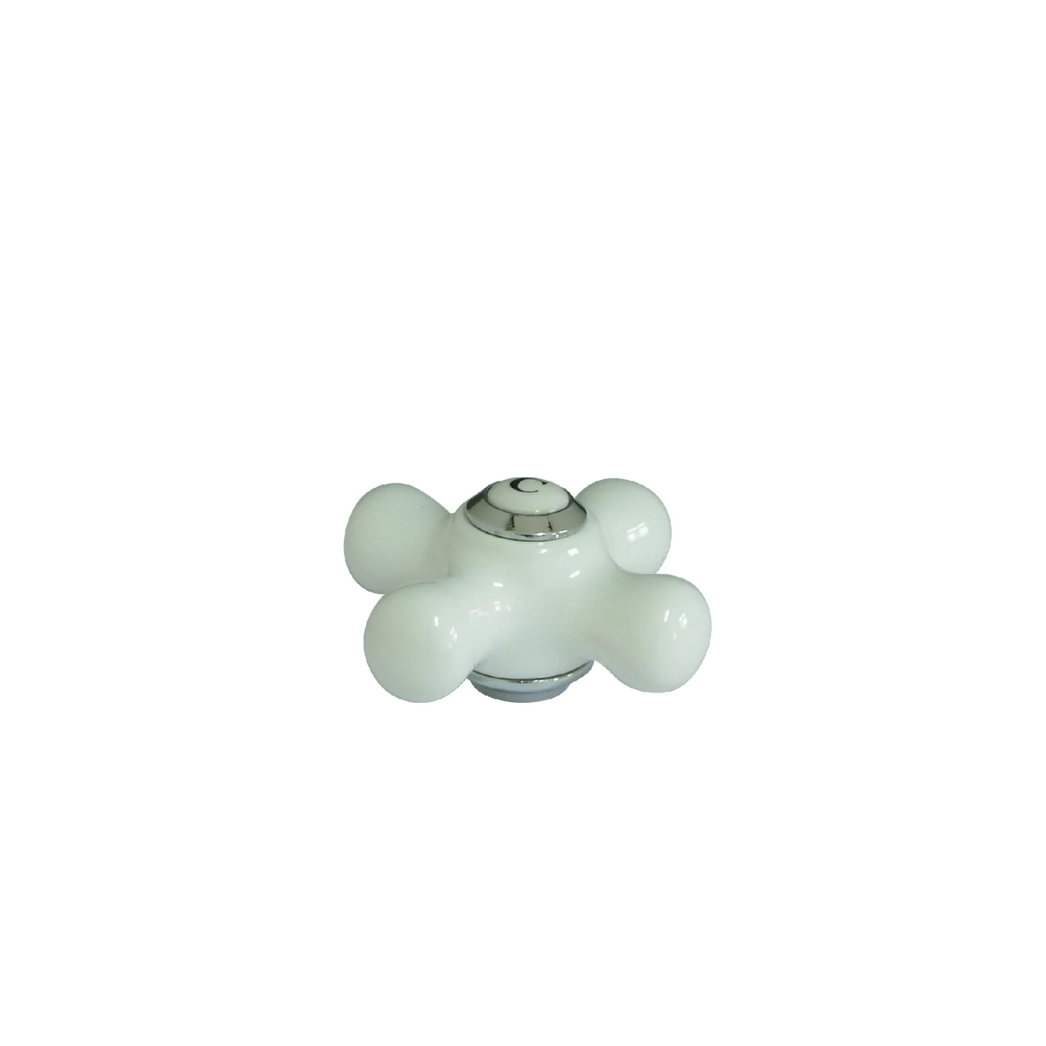 Kingston KSH3601PXC Porcelain Cross Handle (Cold Side), Polished Chrome