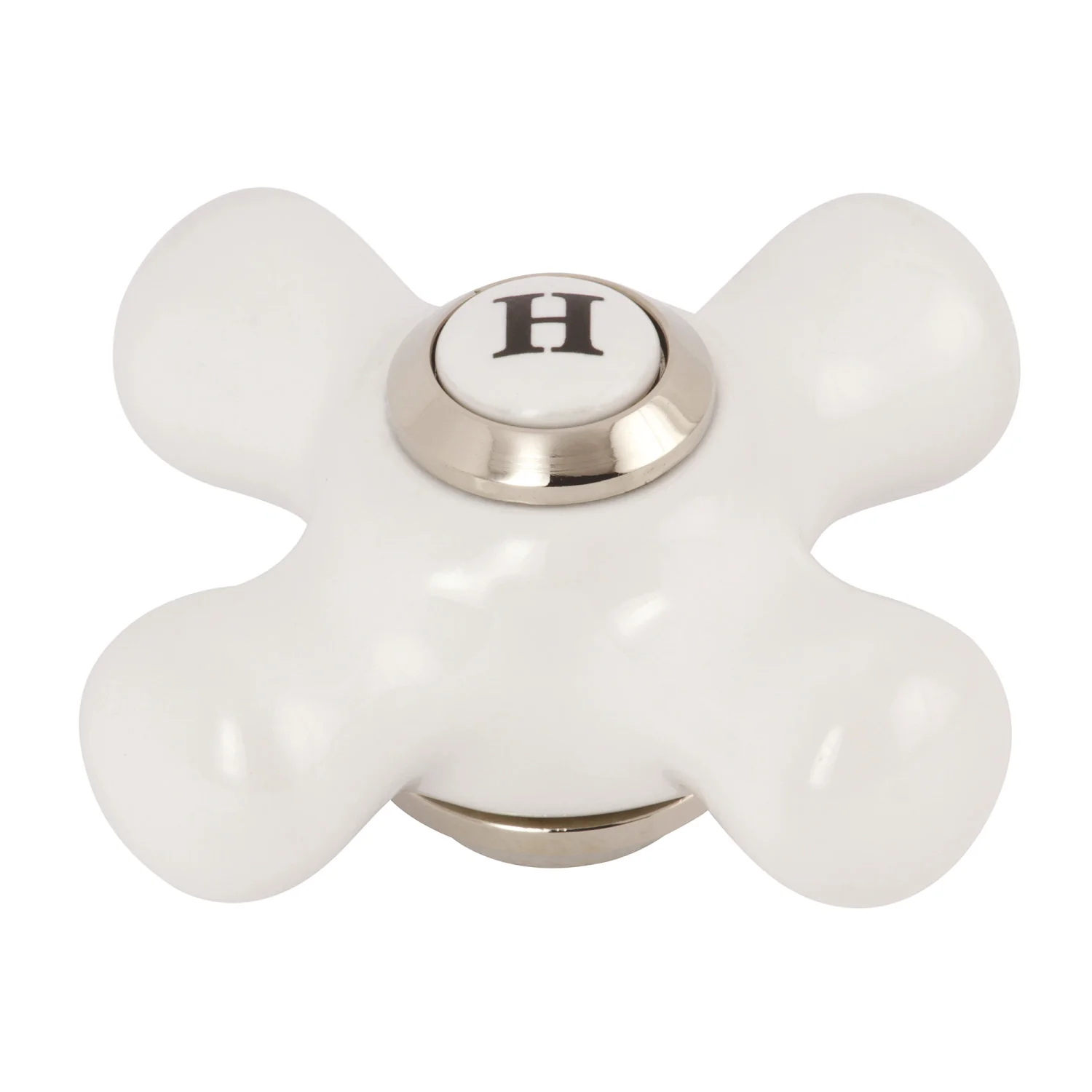 Kingston KSH3606PXH Porcelain Cross Handle (Hot Side), Polished Nickel