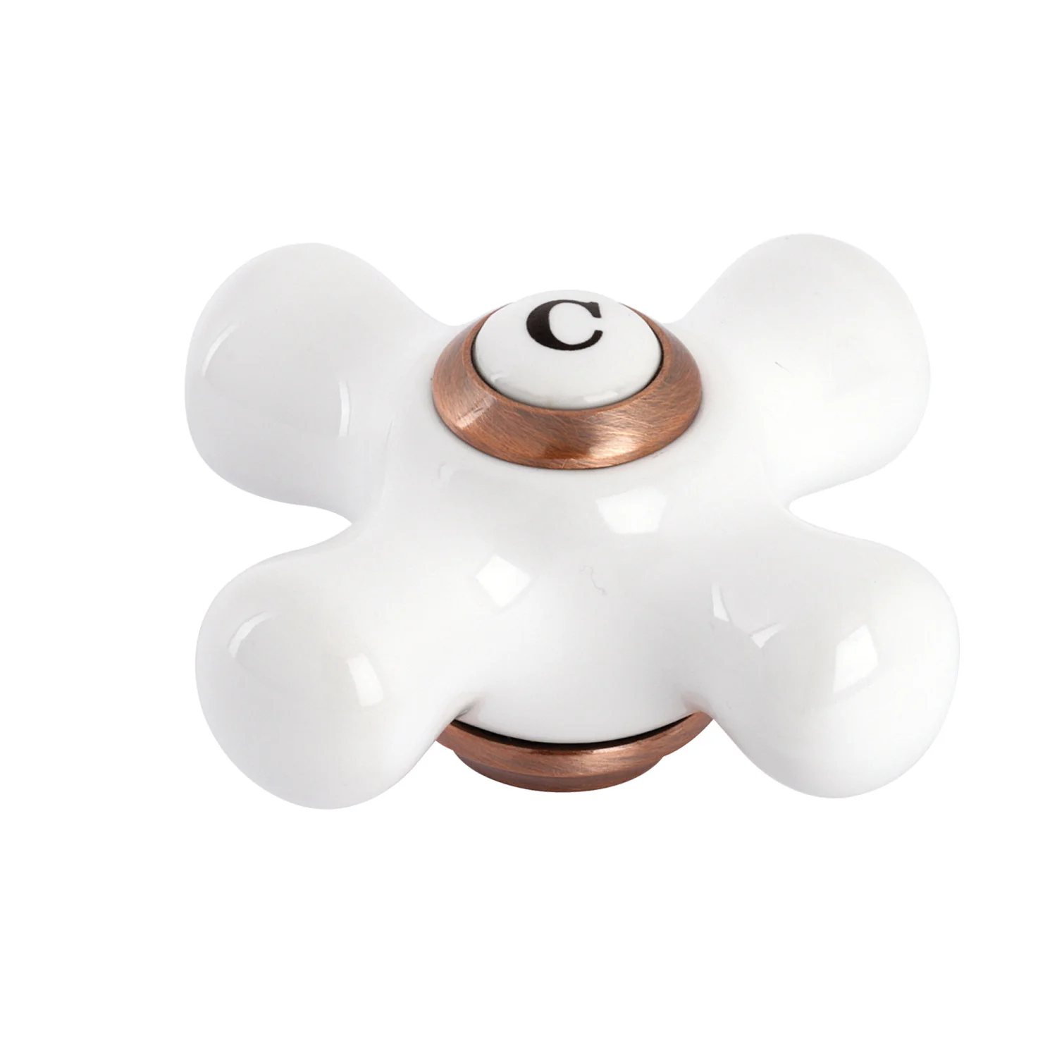 Kingston KSH395PXACC Porcelain Cross Handle (Cold Side), Antique Copper