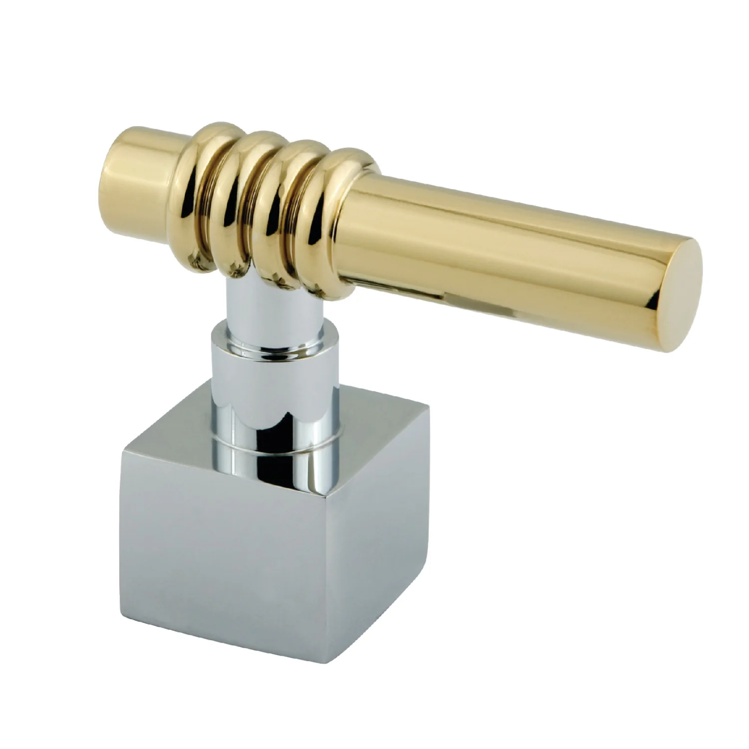 Kingston Milano KSH4644QL Metal Lever Handle, Polished Chrome/Polished Brass