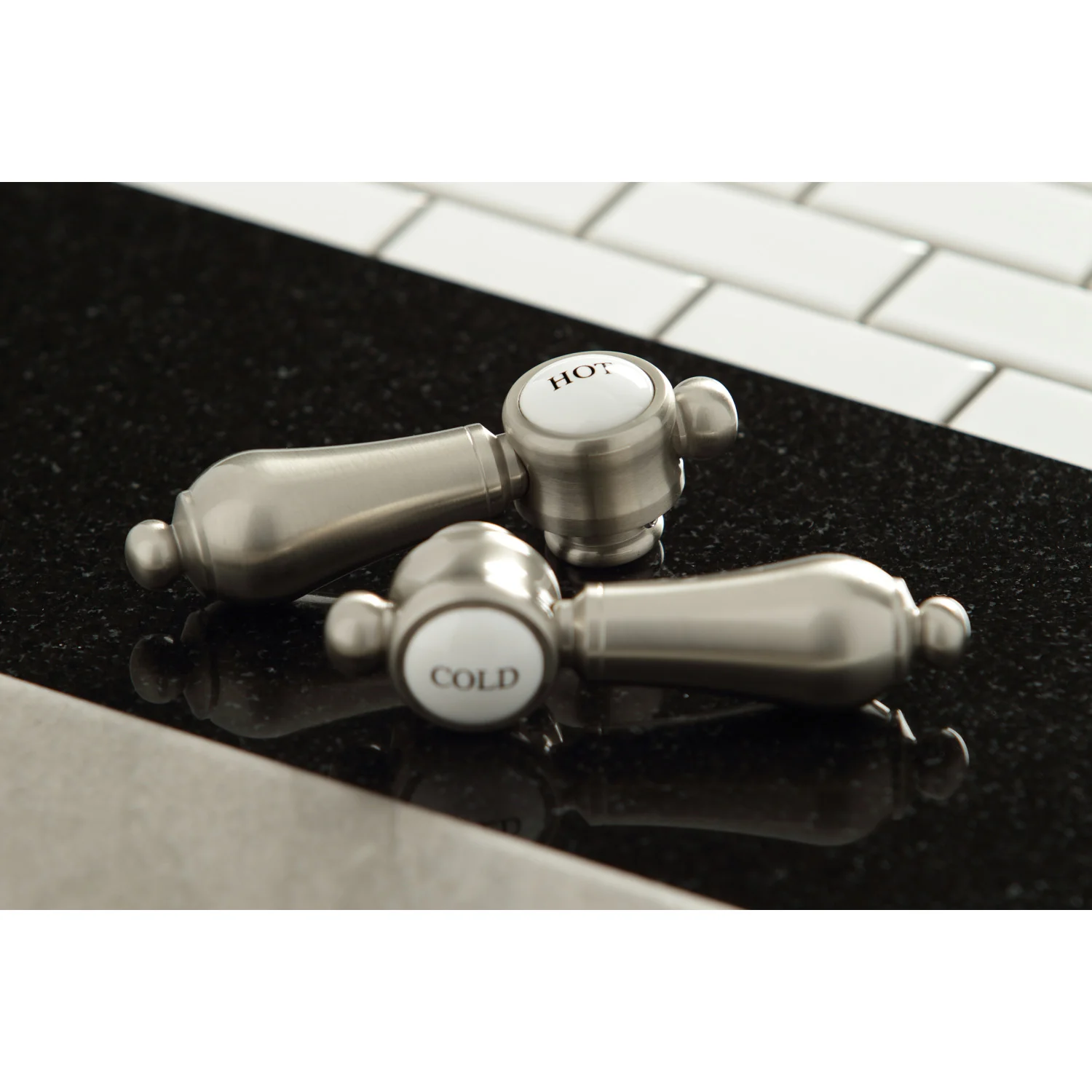 Kingston KSH7618BALC Brass Lever Handle (Cold Side), Brushed Nickel - Image 2