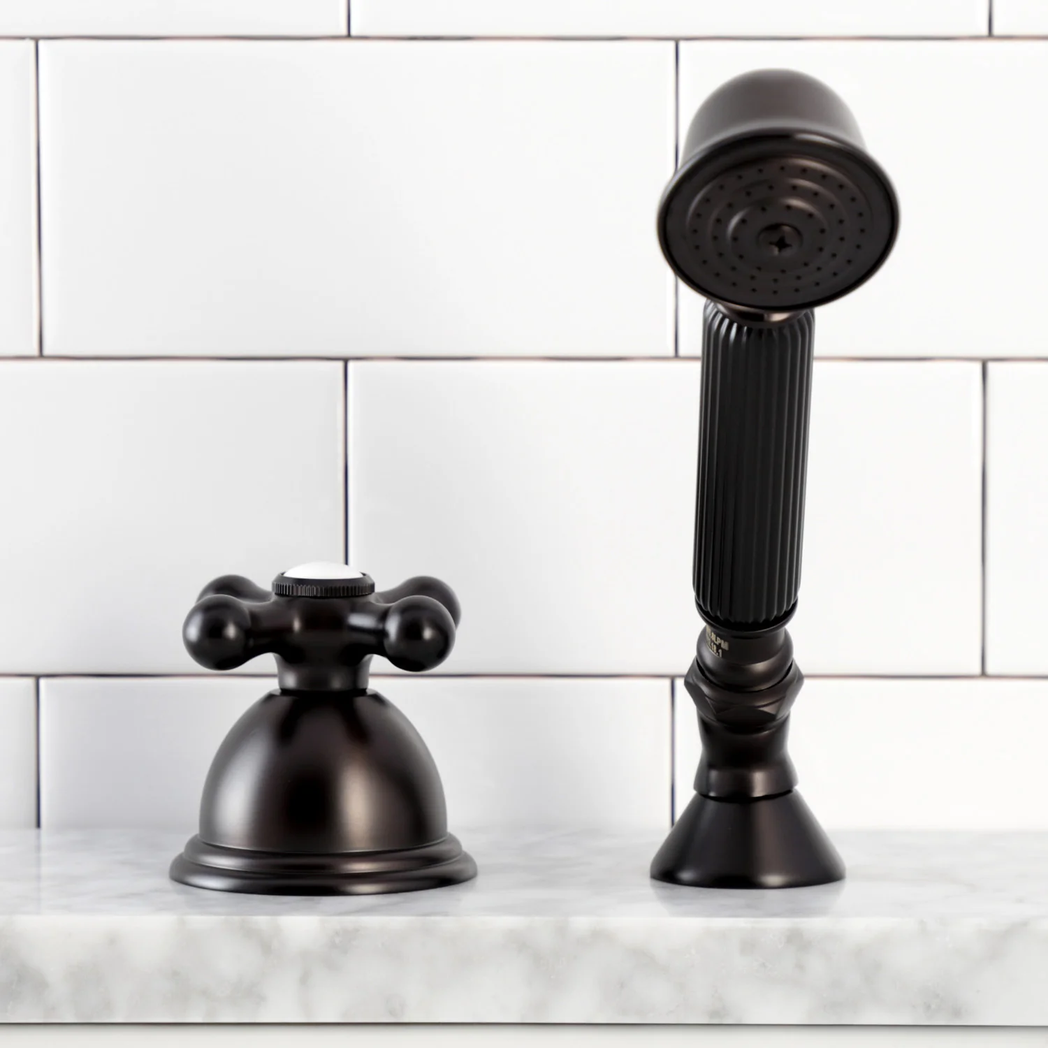Kingston Heirloom KSK3355AXTR Deck Mount Hand Shower with Diverter for Roman Tub Faucet, Oil Rubbed Bronze - Image 4