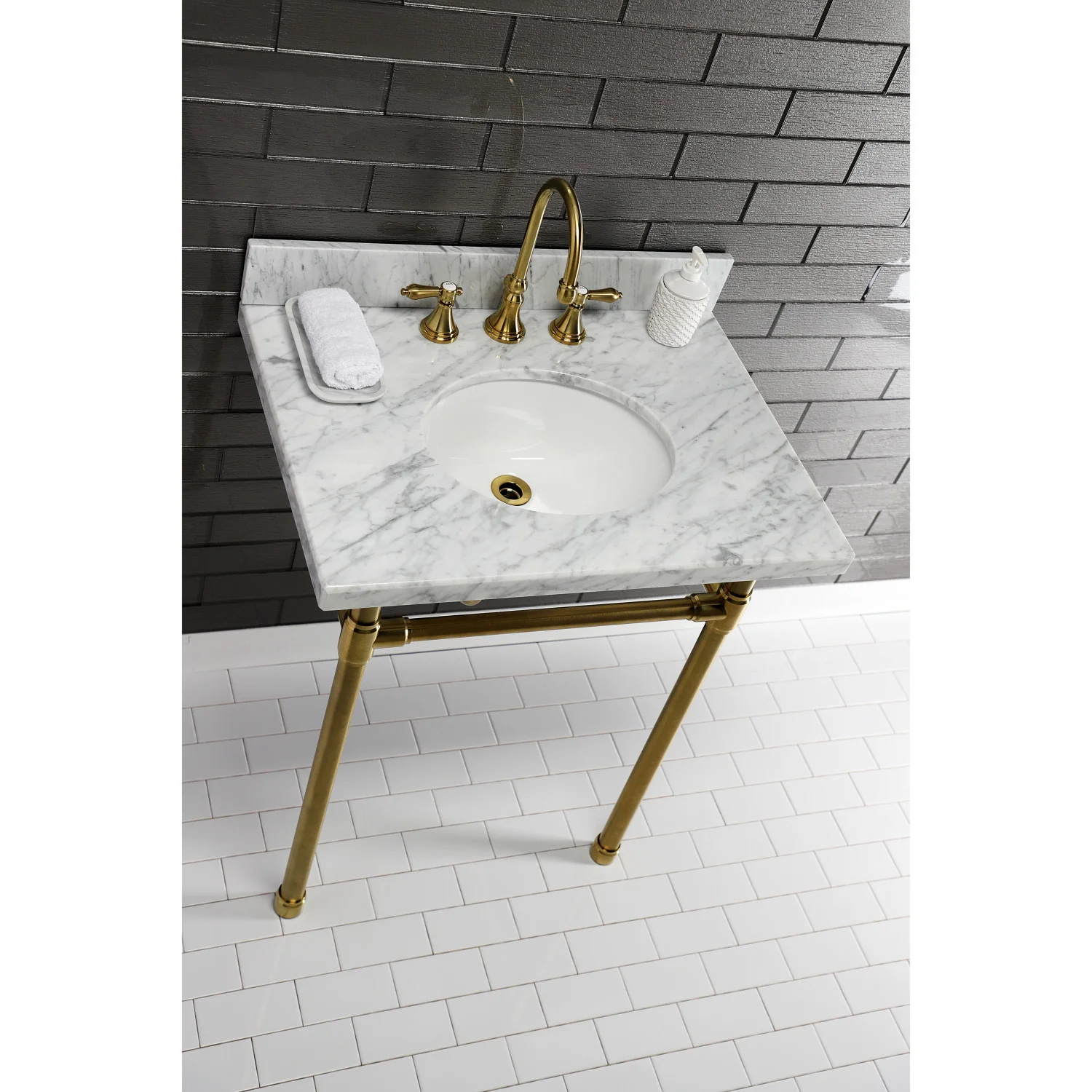 Kingston Tulare KVPB3022M38 - Templeton 30-Inch Carrara Marble Vanity Sink Top (8" Faucet Drillings), Carrara Marble - Image 14