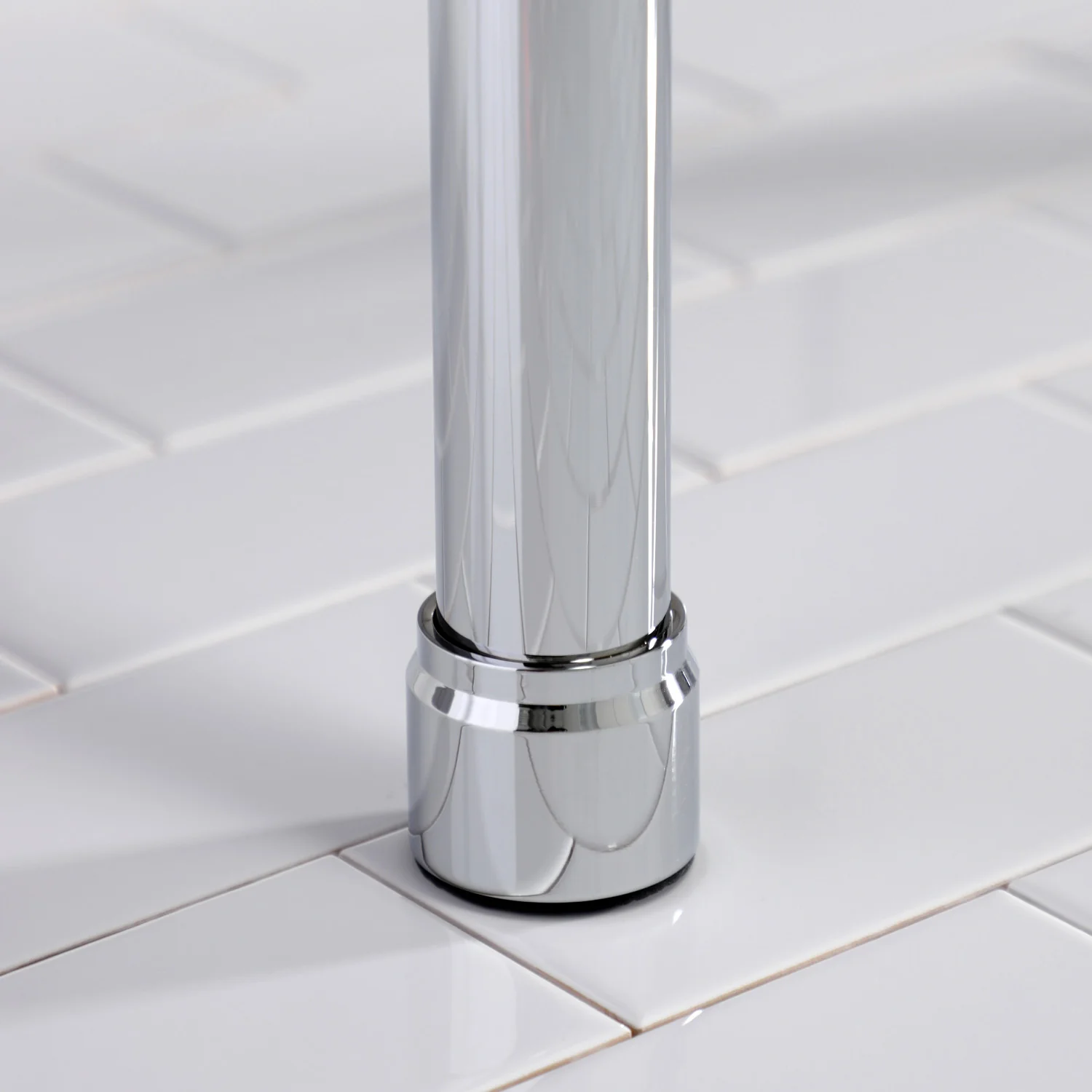 Kingston Tulare KVPB3722711 - Dreyfuss 37-Inch Ceramic Console Sink with Stainless Steel Legs (1-Hole), White/Polished Chrome - Image 3