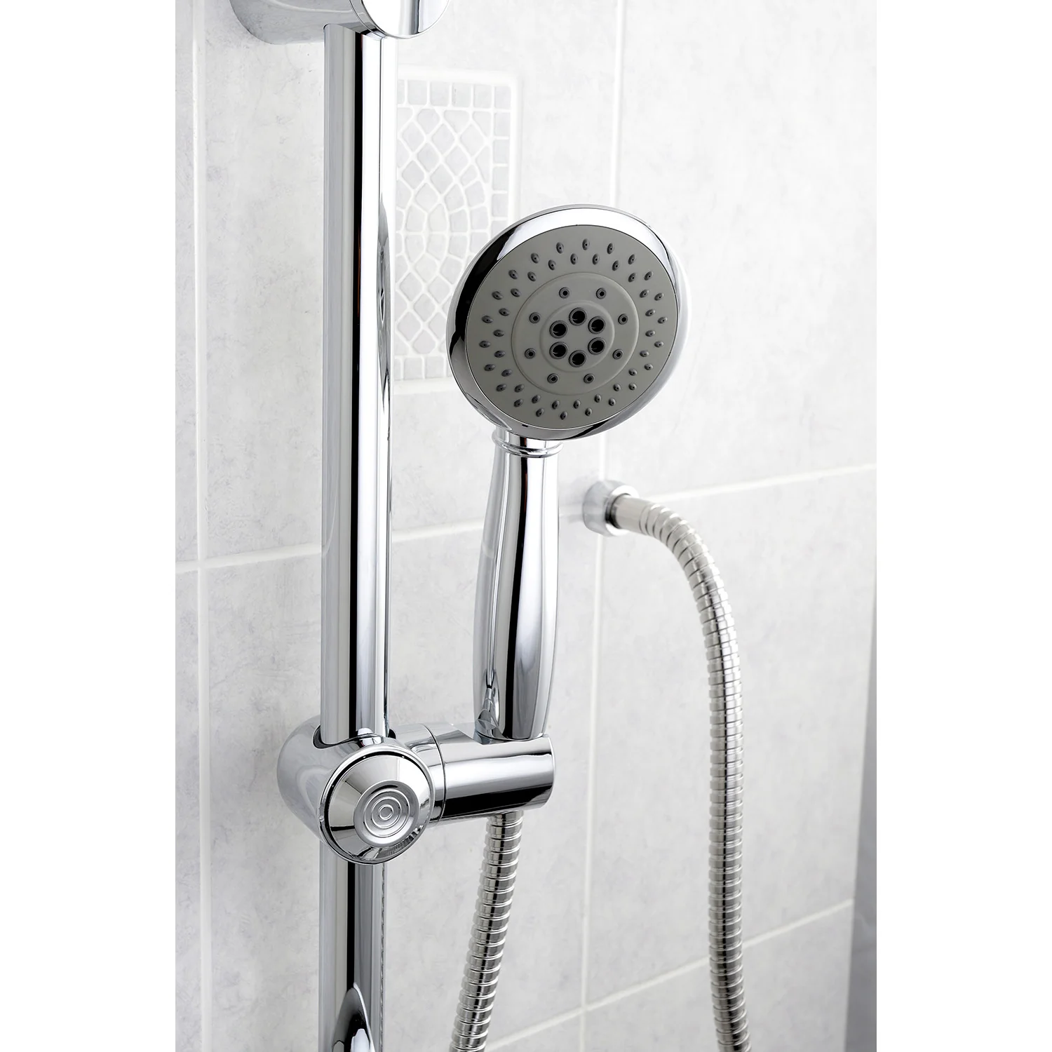 Kingston Tulare KX2522SBB - Vilbosch 5-Function Hand Shower with 24-Inch Slide Bar Kit, Polished Chrome - Image 3