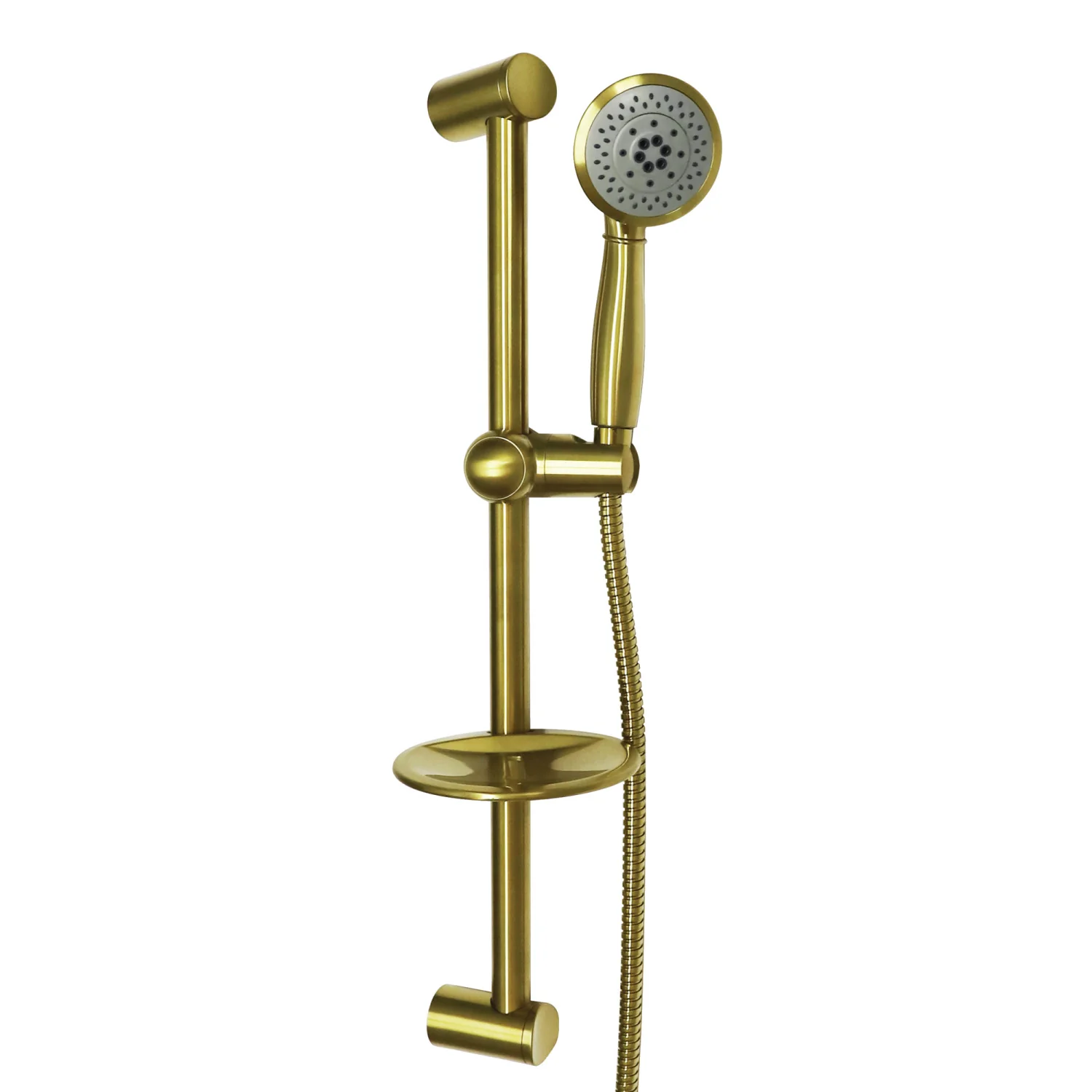 Kingston Tulare KX2527SBB - Vilbosch 5-Function Hand Shower with 24-Inch Slide Bar Kit, Brushed Brass