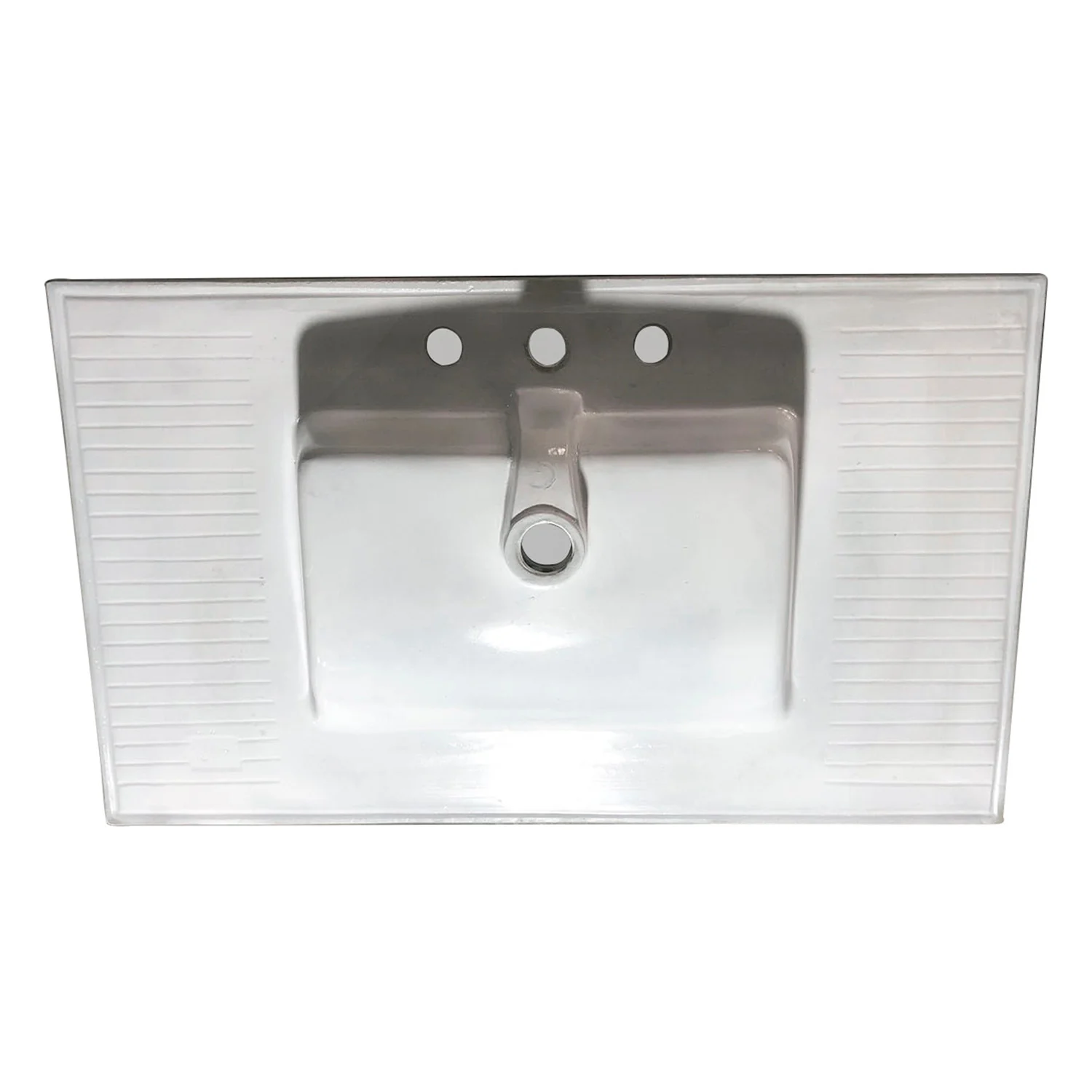 Kingston Tulare LBT37227W38 - Continental 37-Inch Ceramic Vanity Sink Top (8" Faucet Drillings), White - Image 10