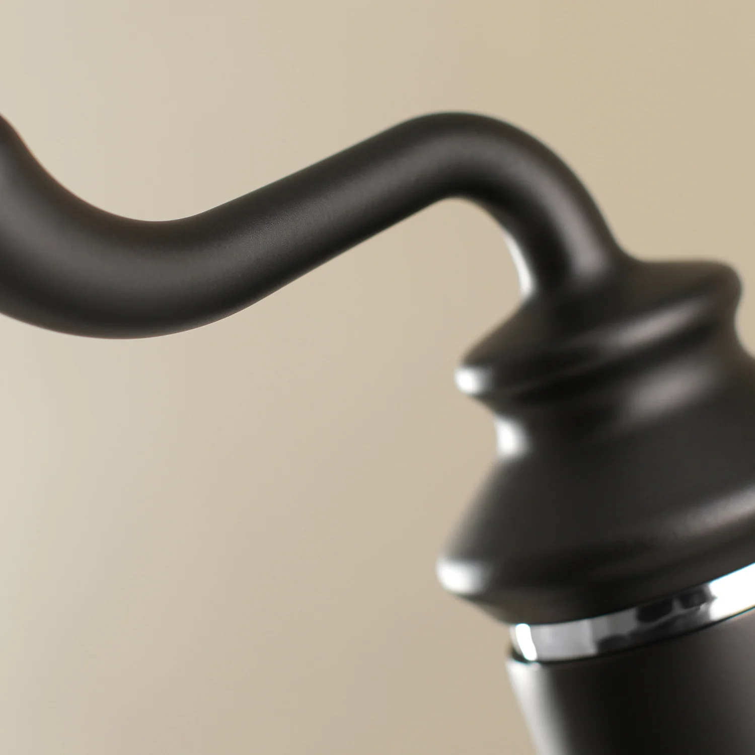 Kingston Heirloom LS5417RL - Royale One-Handle 1-Hole Bathroom Faucet with Deck Plate and Push Pop-Up Drain, Matte Black/Polished Chrome - Image 8