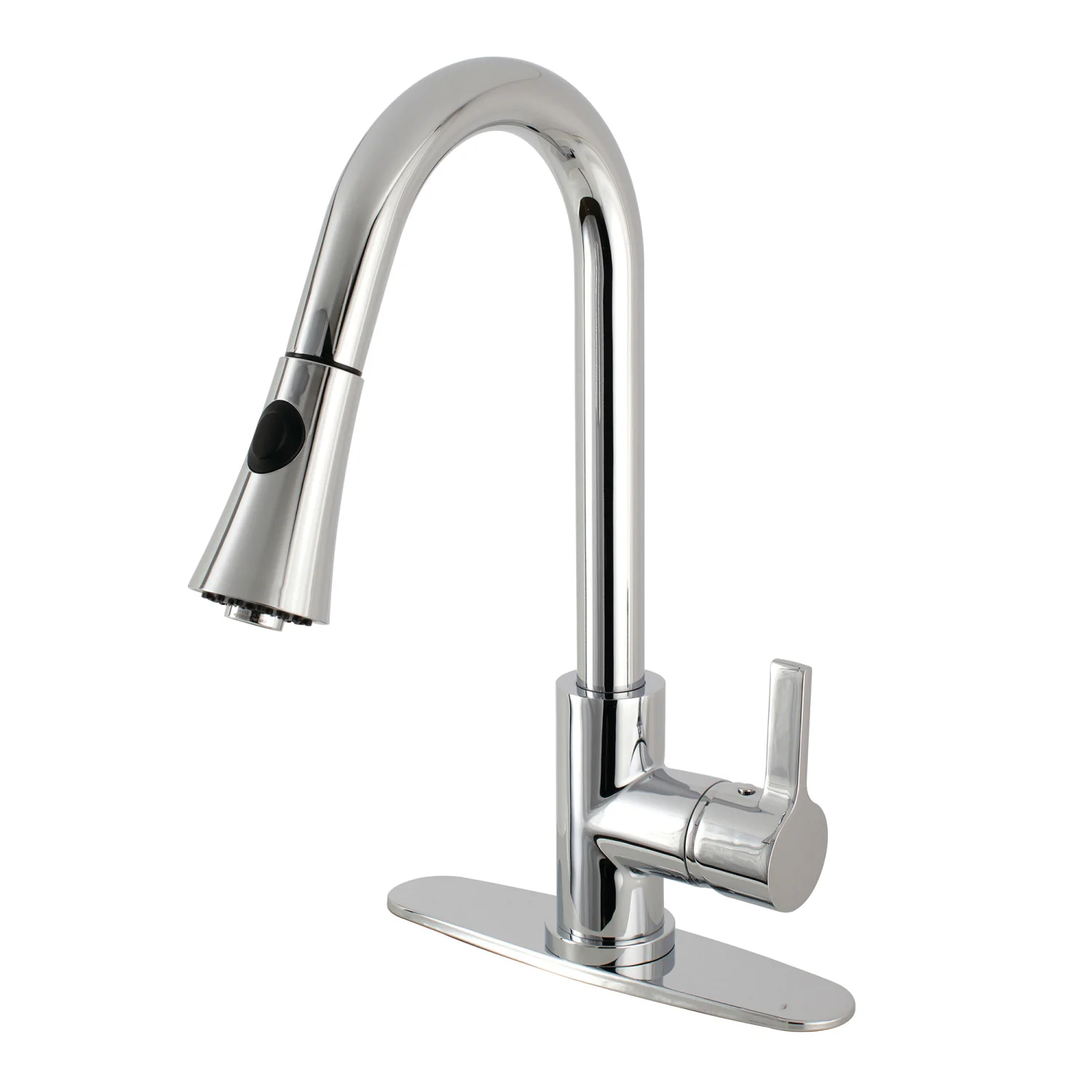 Kingston Tulare LS8721CTL - Continental Single-Handle Pull-Down Kitchen Faucet, Polished Chrome