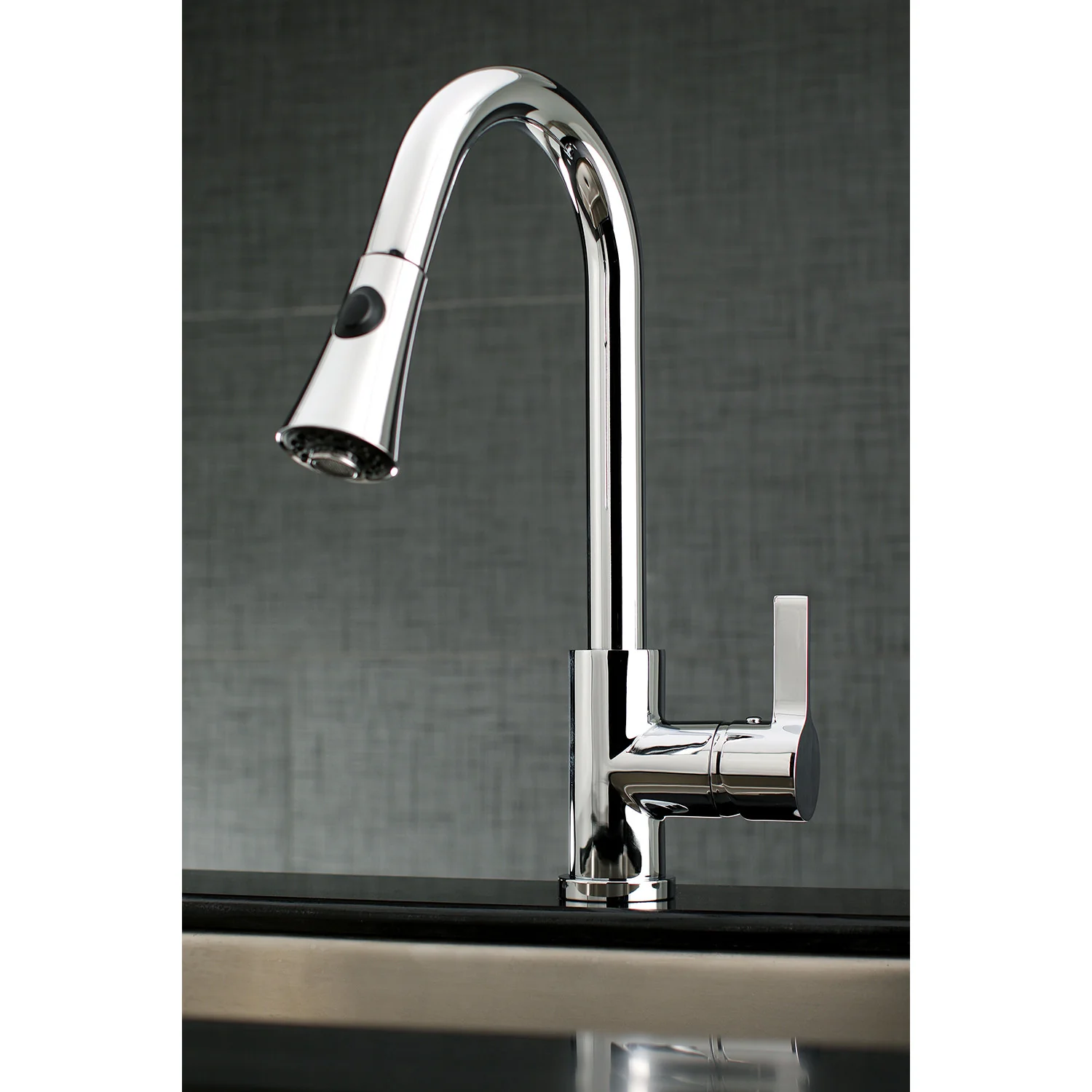 Kingston Tulare LS8721CTL - Continental Single-Handle Pull-Down Kitchen Faucet, Polished Chrome - Image 2