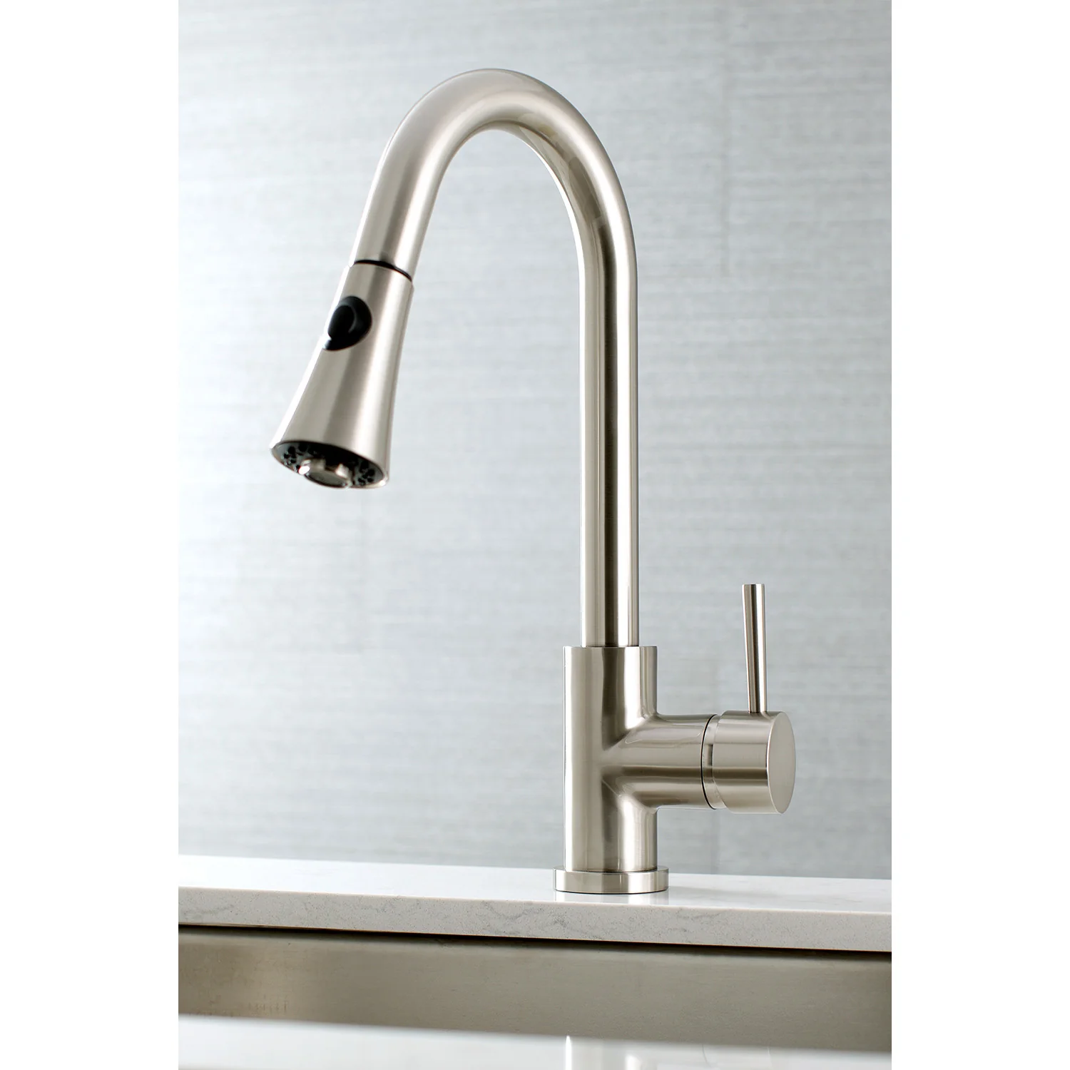 Kingston Tulare LS8728DL - Concord Single-Handle Pull-Down Kitchen Faucet, Brushed Nickel - Image 3