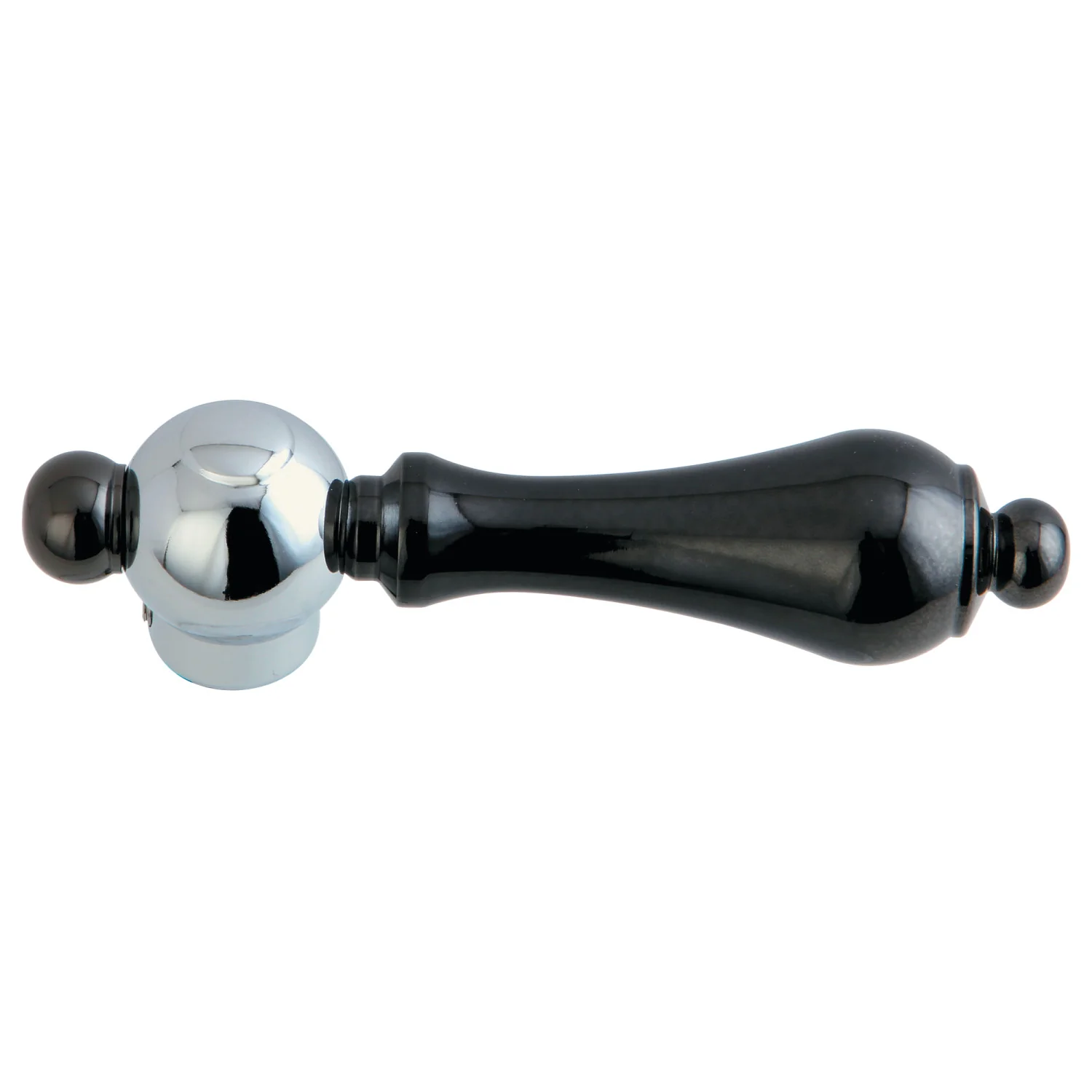 Kingston Water Onyx NSH3967AL Metal Lever Handle, Black Stainless Steel/Polished Chrome