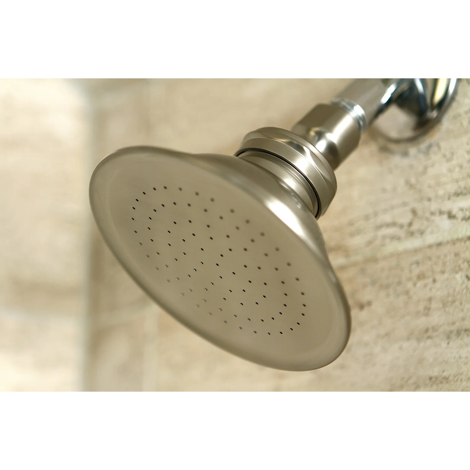 Kingston Heirloom P10SN - Victorian 4-3/4-Inch Round Raindrop Brass Shower Head, Brushed Nickel - Image 2