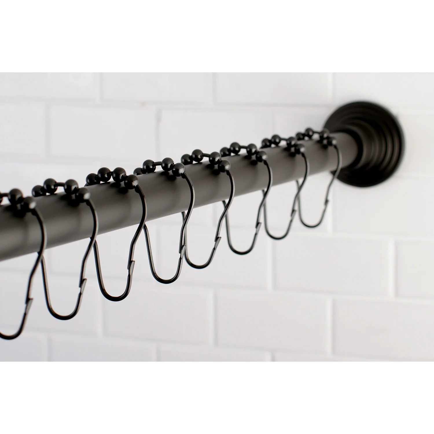 Kingston Edenscape SCC2715 60-Inch to 72-Inch Adjustable Shower Curtain Rod with Rings, Oil Rubbed Bronze - Image 2