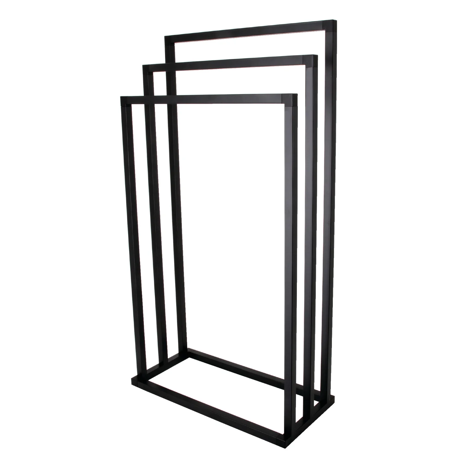 Kingston Sona SCC8330 - Edenscape 33-1/8 Inch Freestanding Pedestal 3-Tier Towel Rack, Matte Black