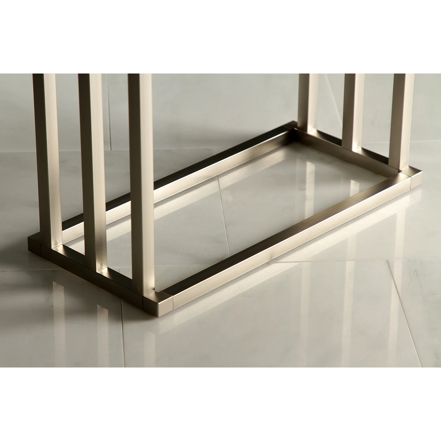 Kingston Sona SCC8338 - Edenscape 33-1/8 Inch Freestanding Pedestal 3-Tier Towel Rack, Brushed Nickel - Image 3