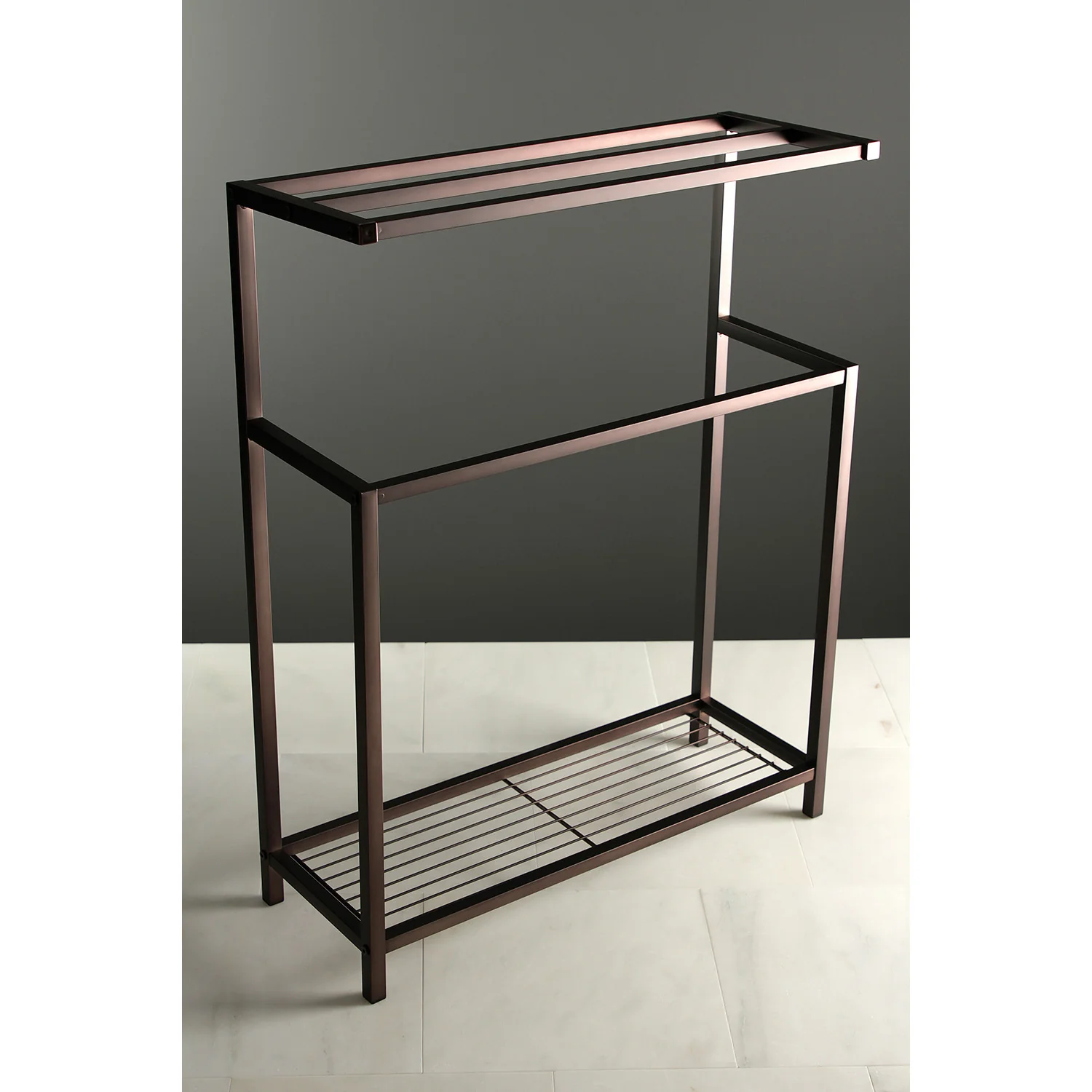 Kingston Sona SCC8365 - Edenscape 31-Inch Freestanding Pedestal 4-Tier Towel Rack, Oil Rubbed Bronze - Image 2